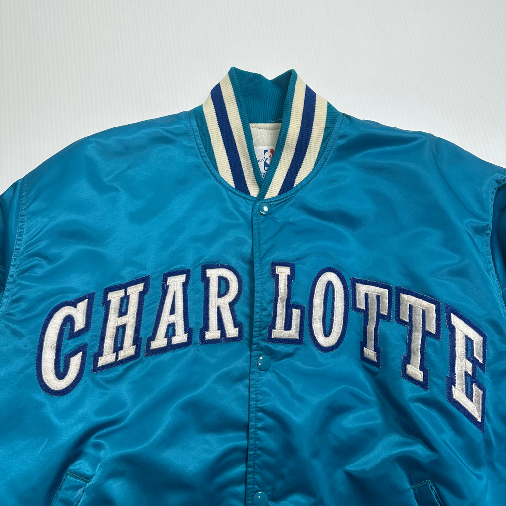 Vintage Starter Charlotte Hornets Satin Jacket XL