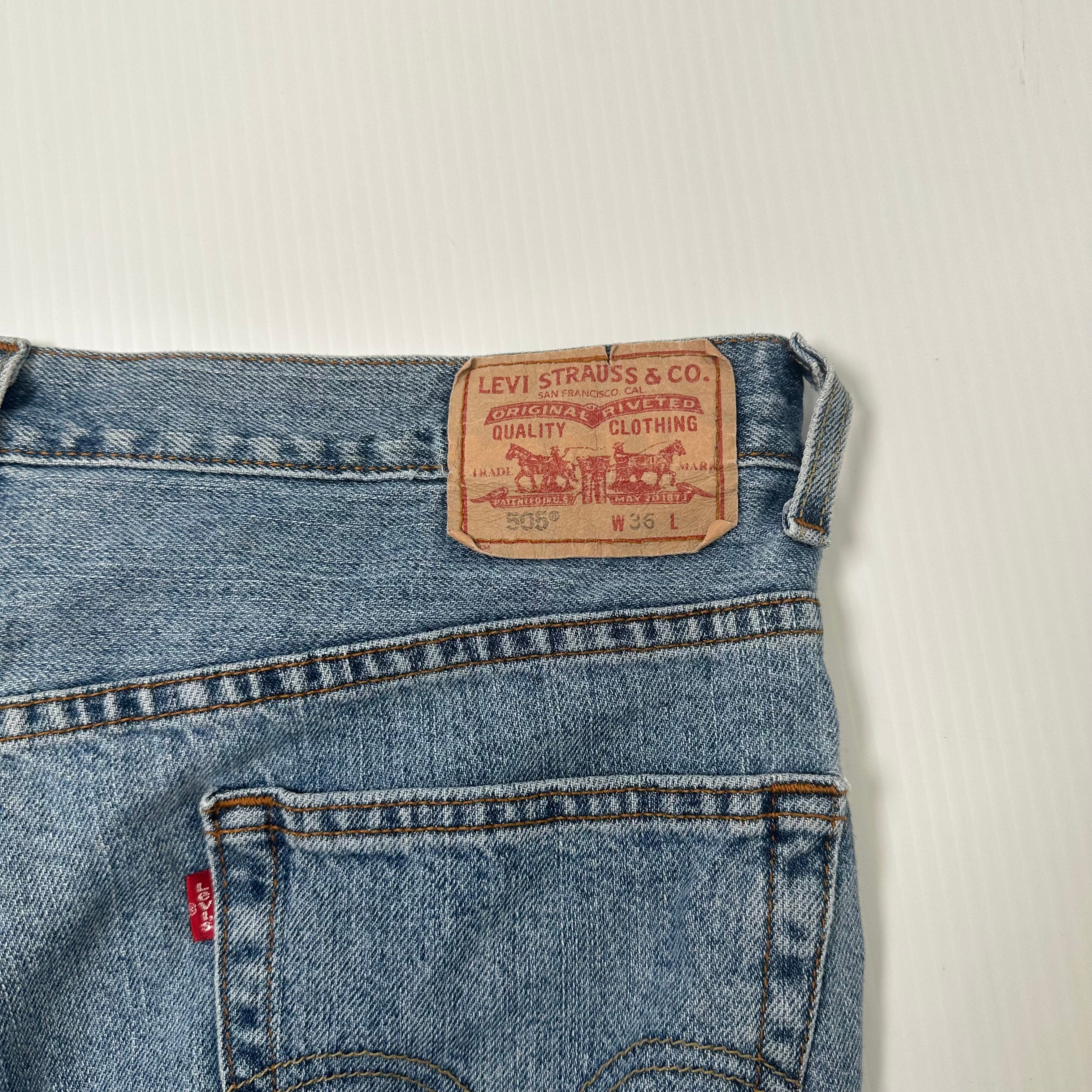 Levi's 505 Medium Wash Denim Shorts 36