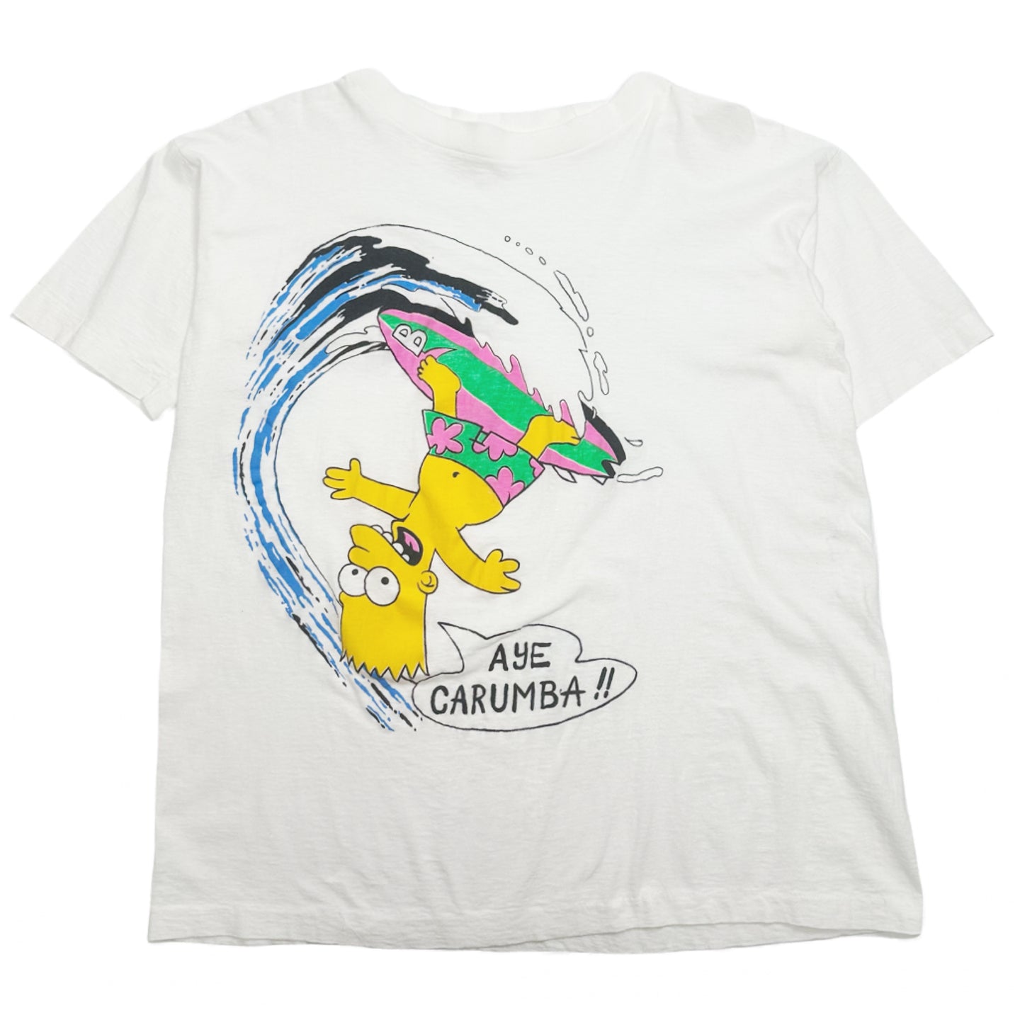 Vintage Bart Simpson Surf Aye Carumba Graphic Tee XL