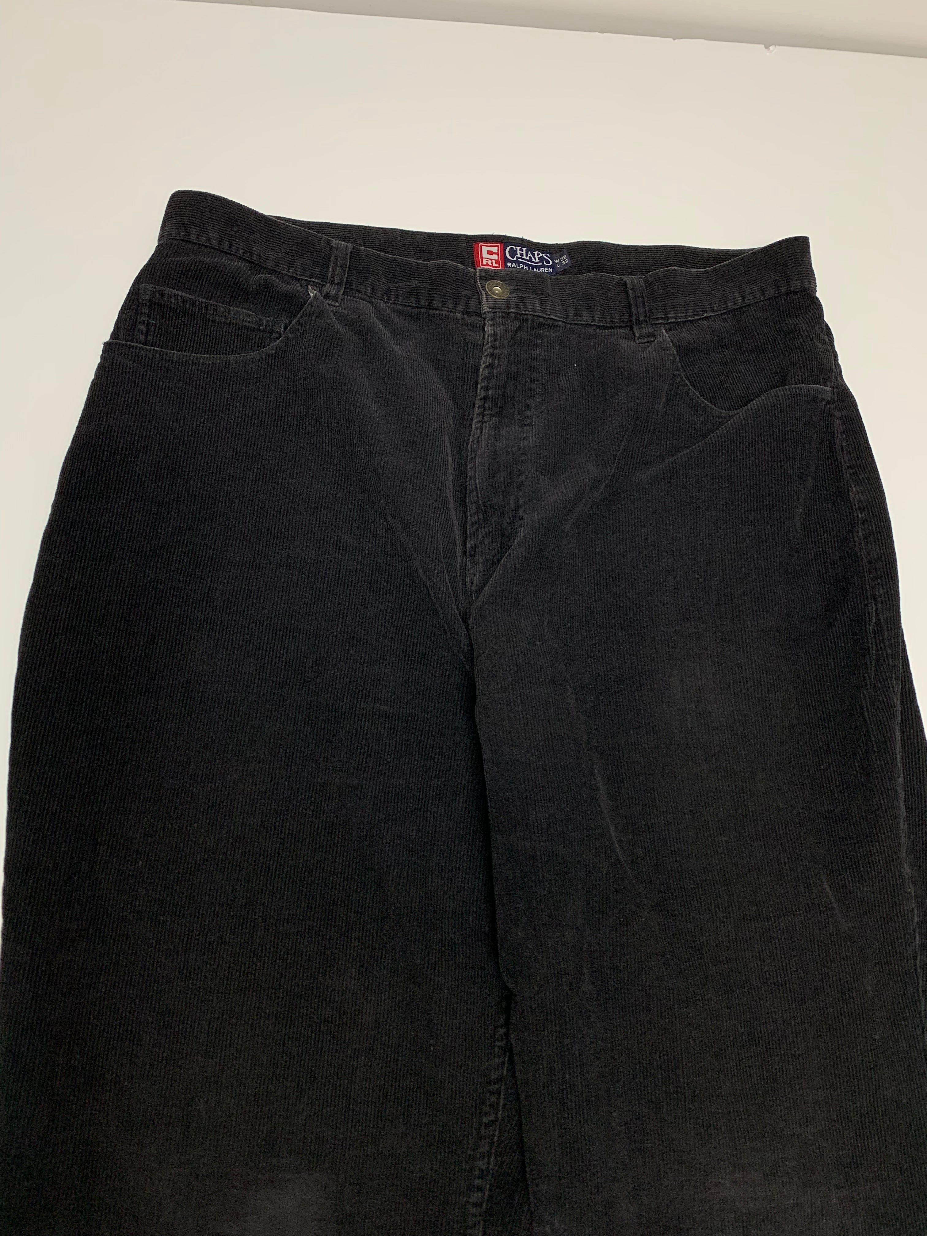 RL x Chaps Black Corduroy Pants 36
