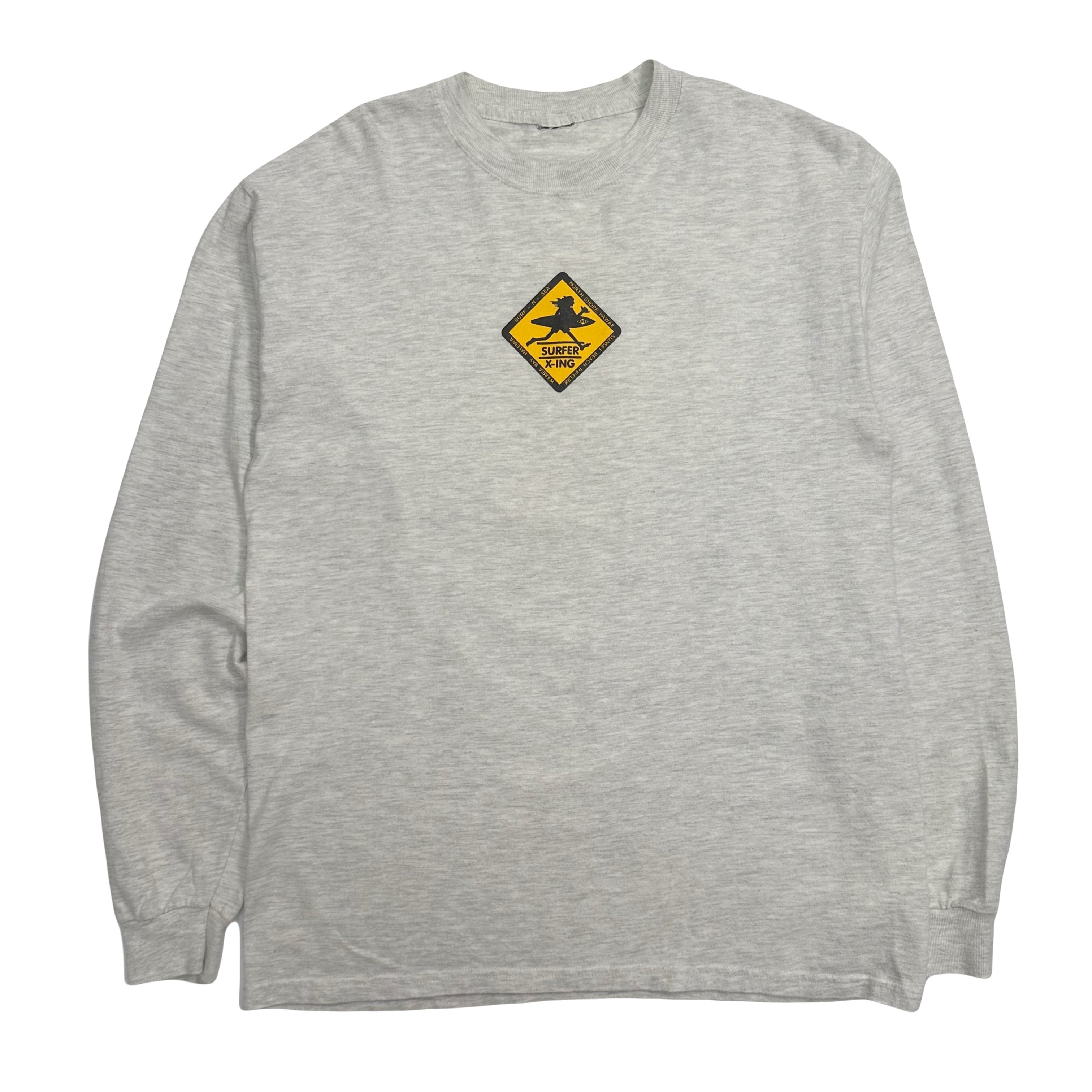 Vintage North Shore Hawaii Surfer X-Ing Longsleeve M
