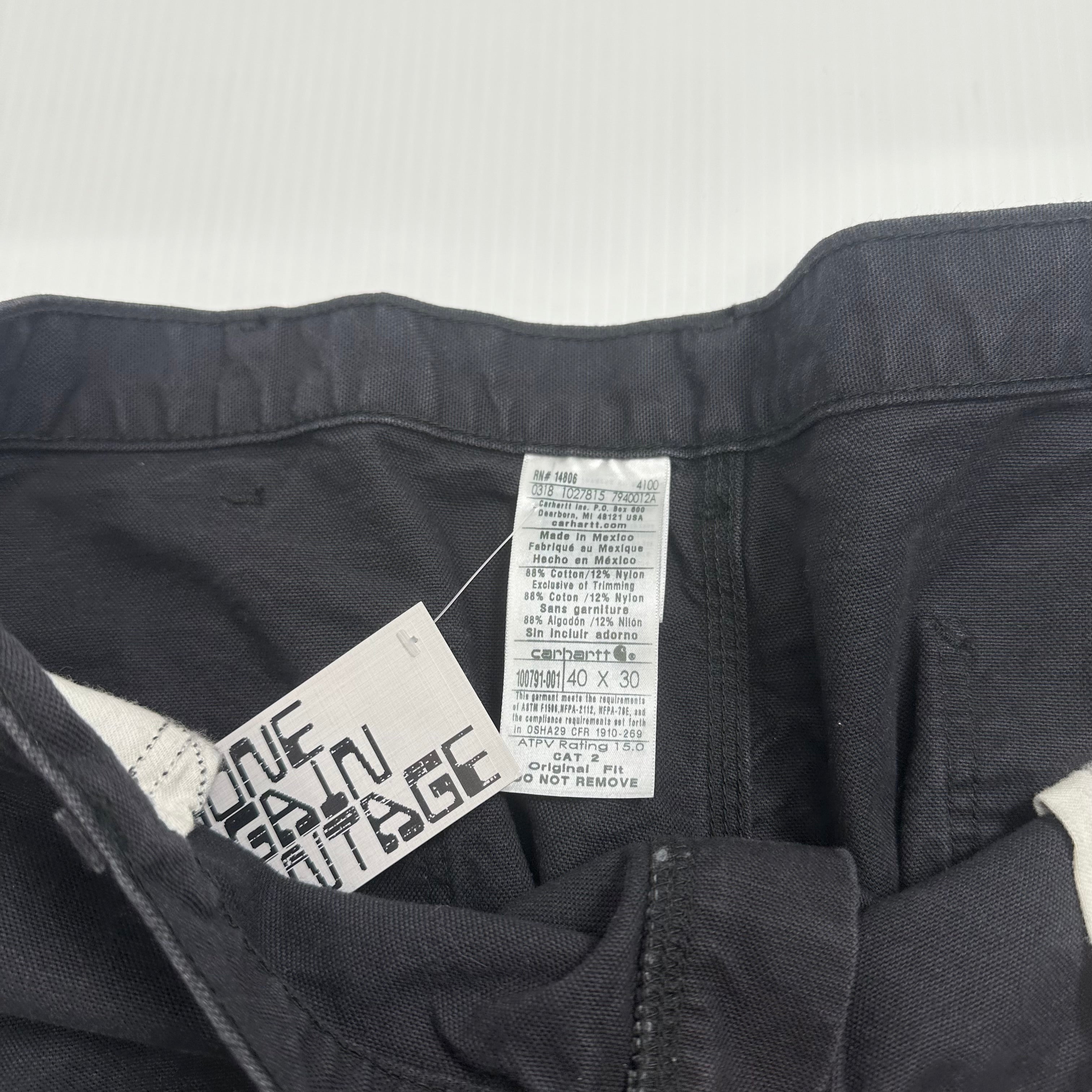 Vintage Carhartt FR Fire Resistant Denim Carpenter Pants 40