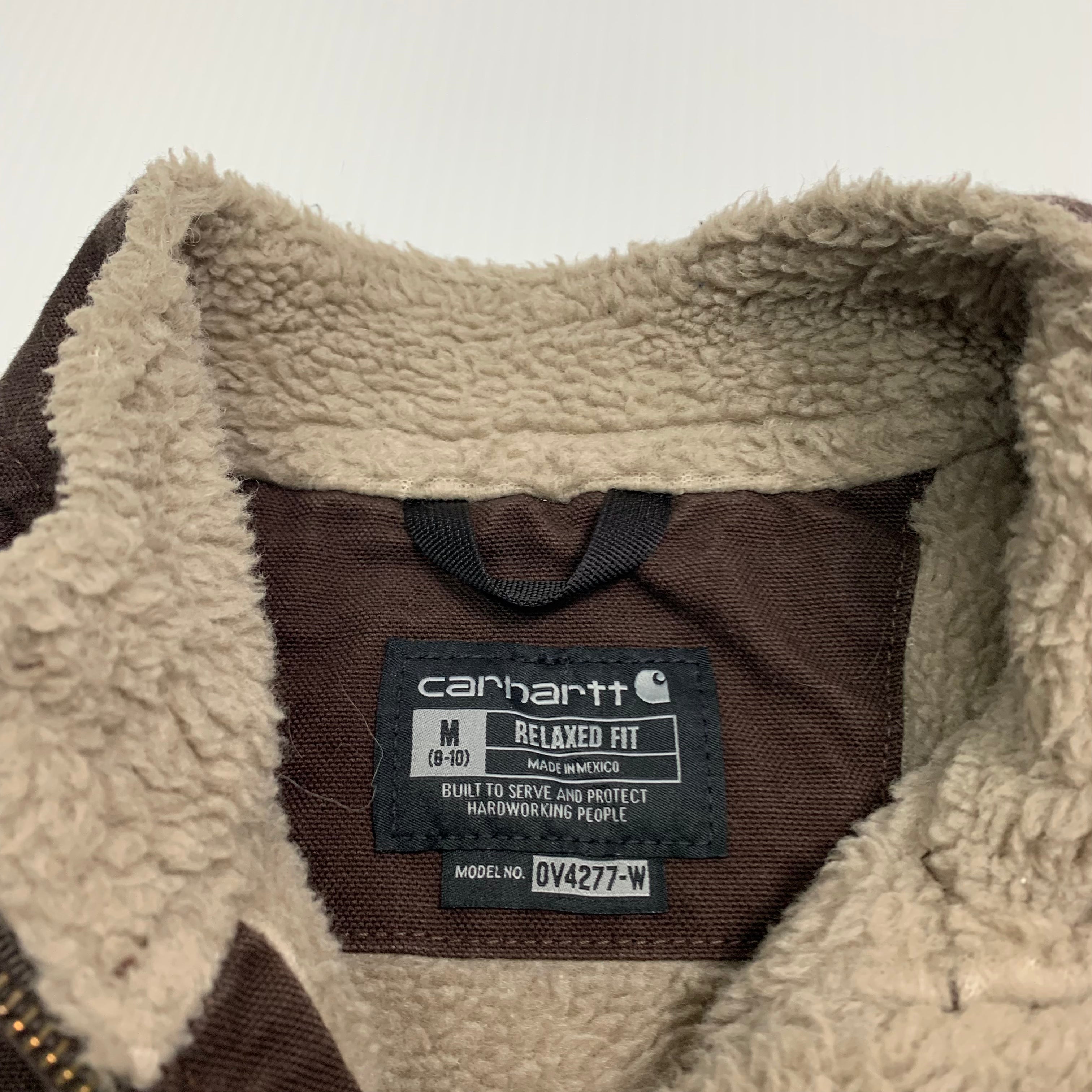 Carhartt Brown Sherpa Lined Denim Vest M