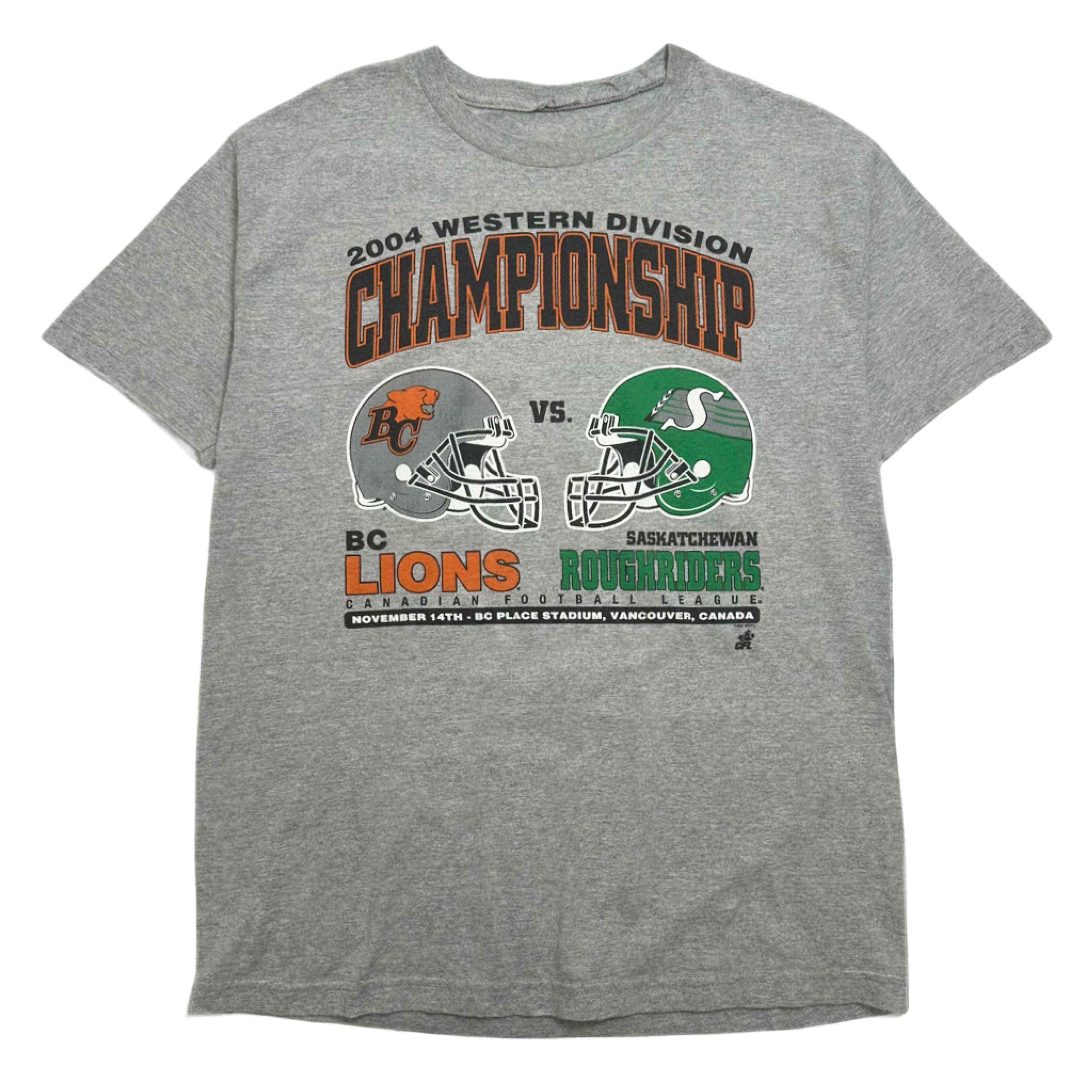 2004 CFL Lions vs. Roughriders Graphic Tee L