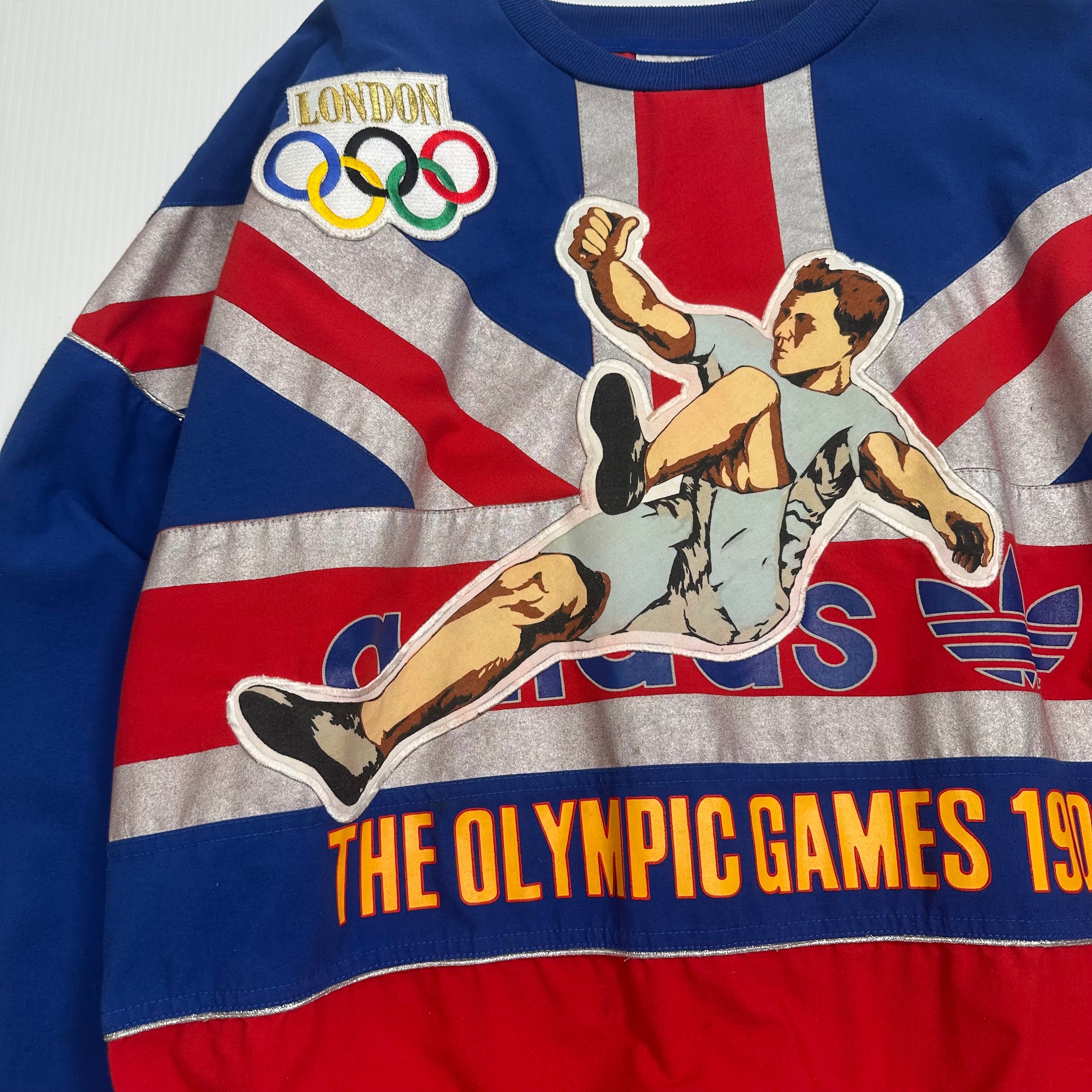 80s Adidas Olympic Games London AOP Crewneck L