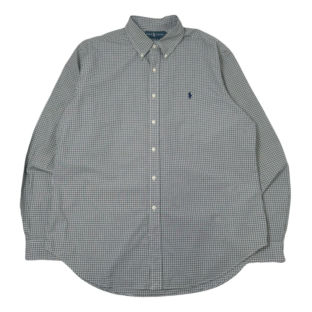 Vintage Ralph Lauren Classic Grid Pattern Button Up Shirt L