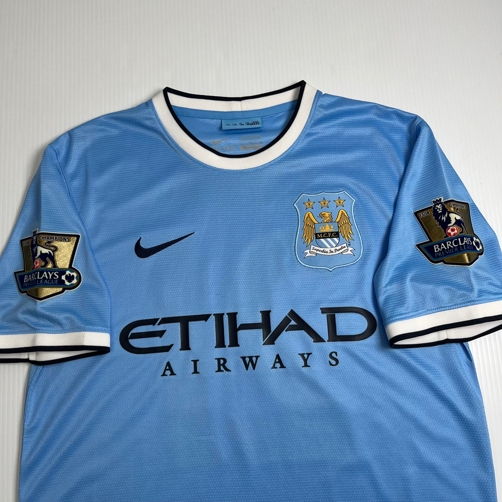 2013-14 Nike Manchester City Silva Home Kit M