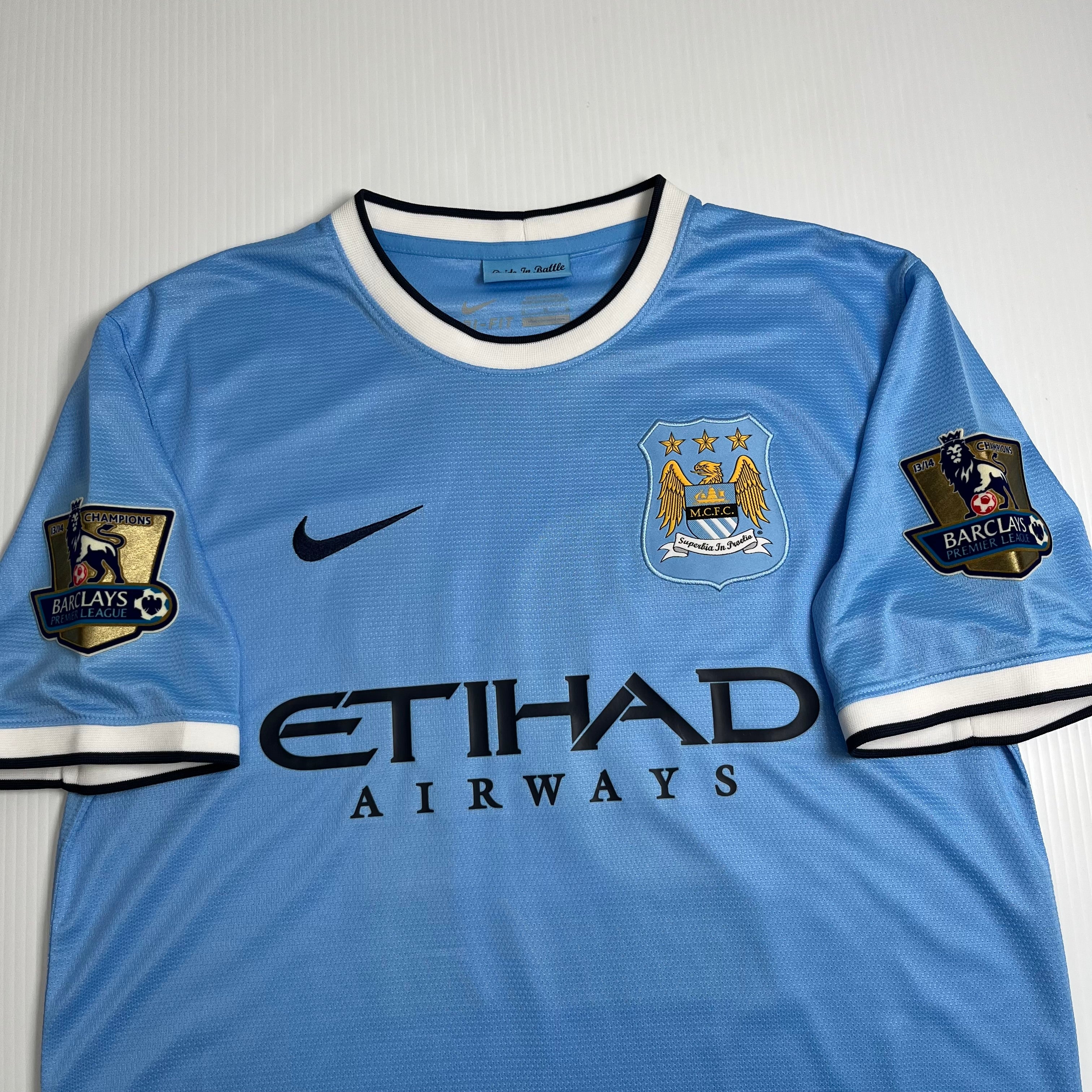 2013-14 Nike Manchester City Silva Home Kit M