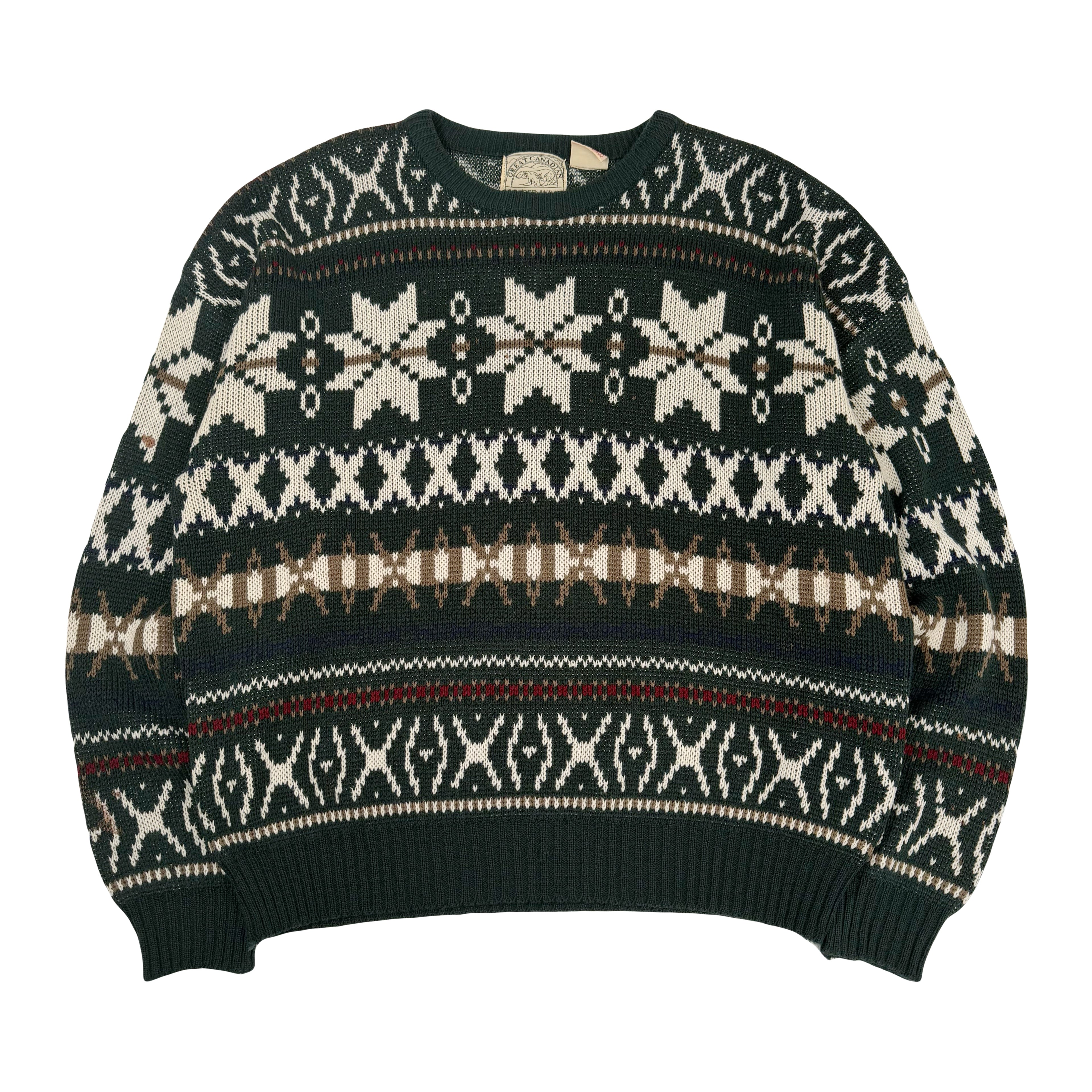 Vintage Great Canadian Rugged Wear Knit Sweater XL