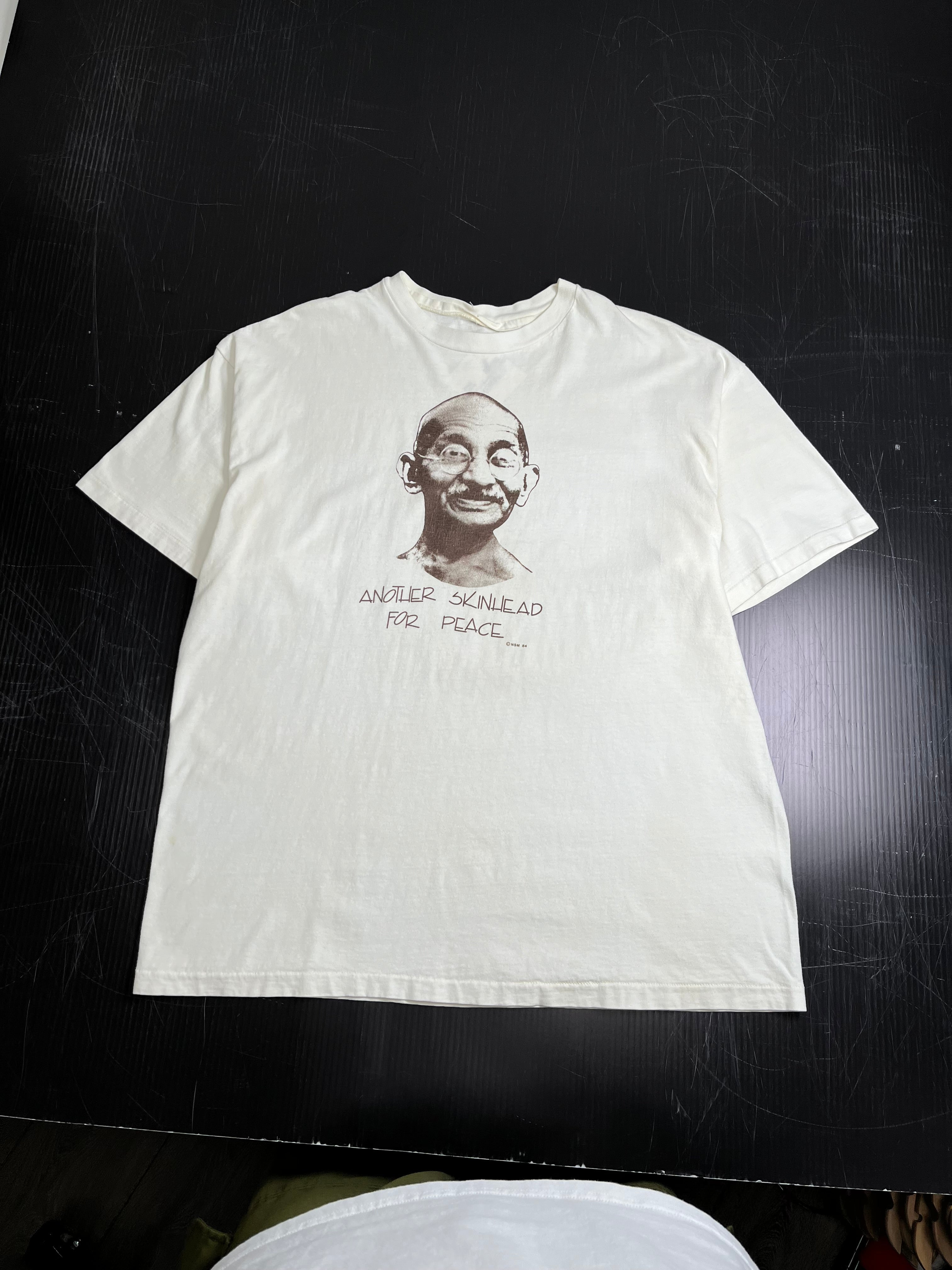 1984 Mahatma Gandhi "Another Skinhead For Peace" Tee XL