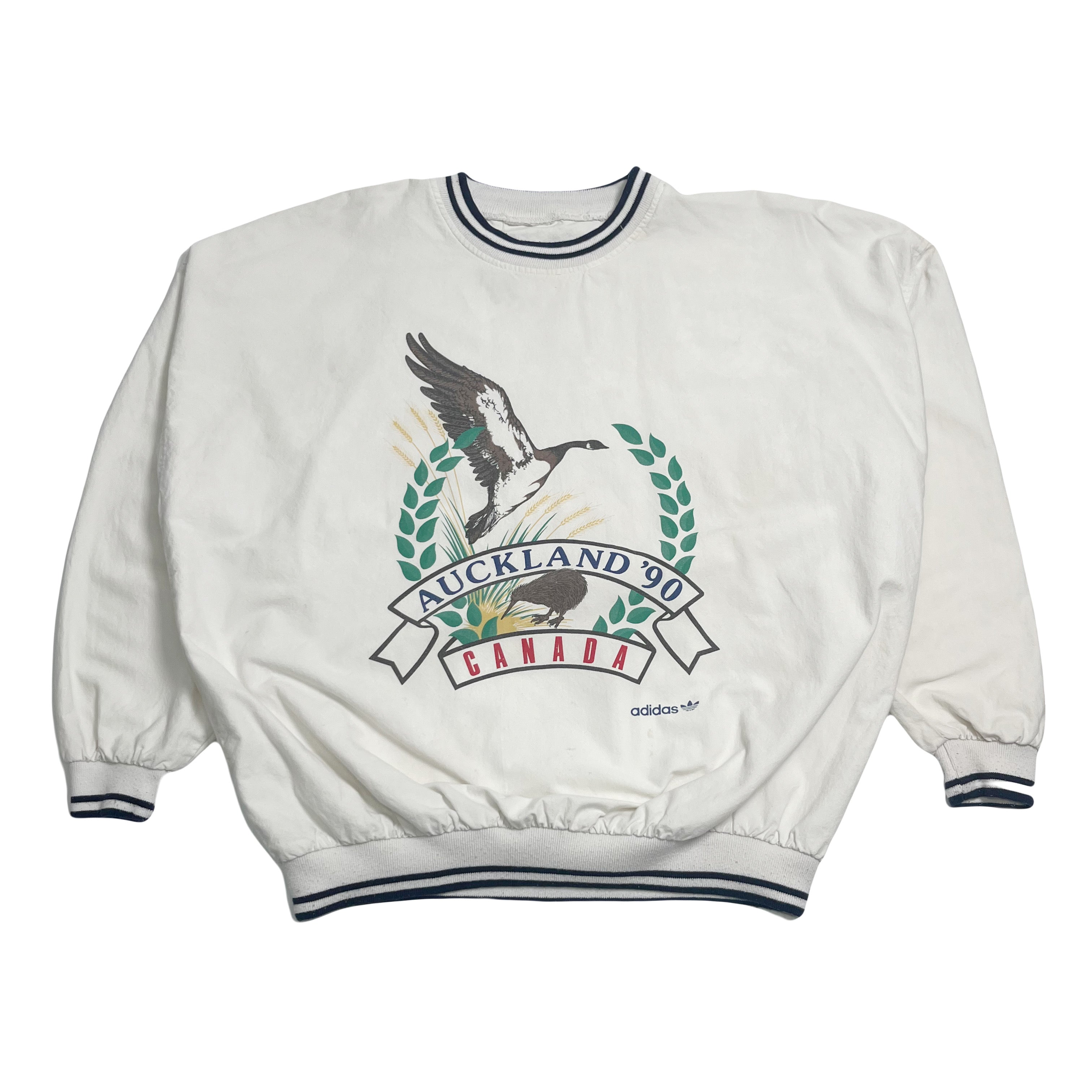Vintage Adidas Canada Auckland '90 Light Crewneck XL