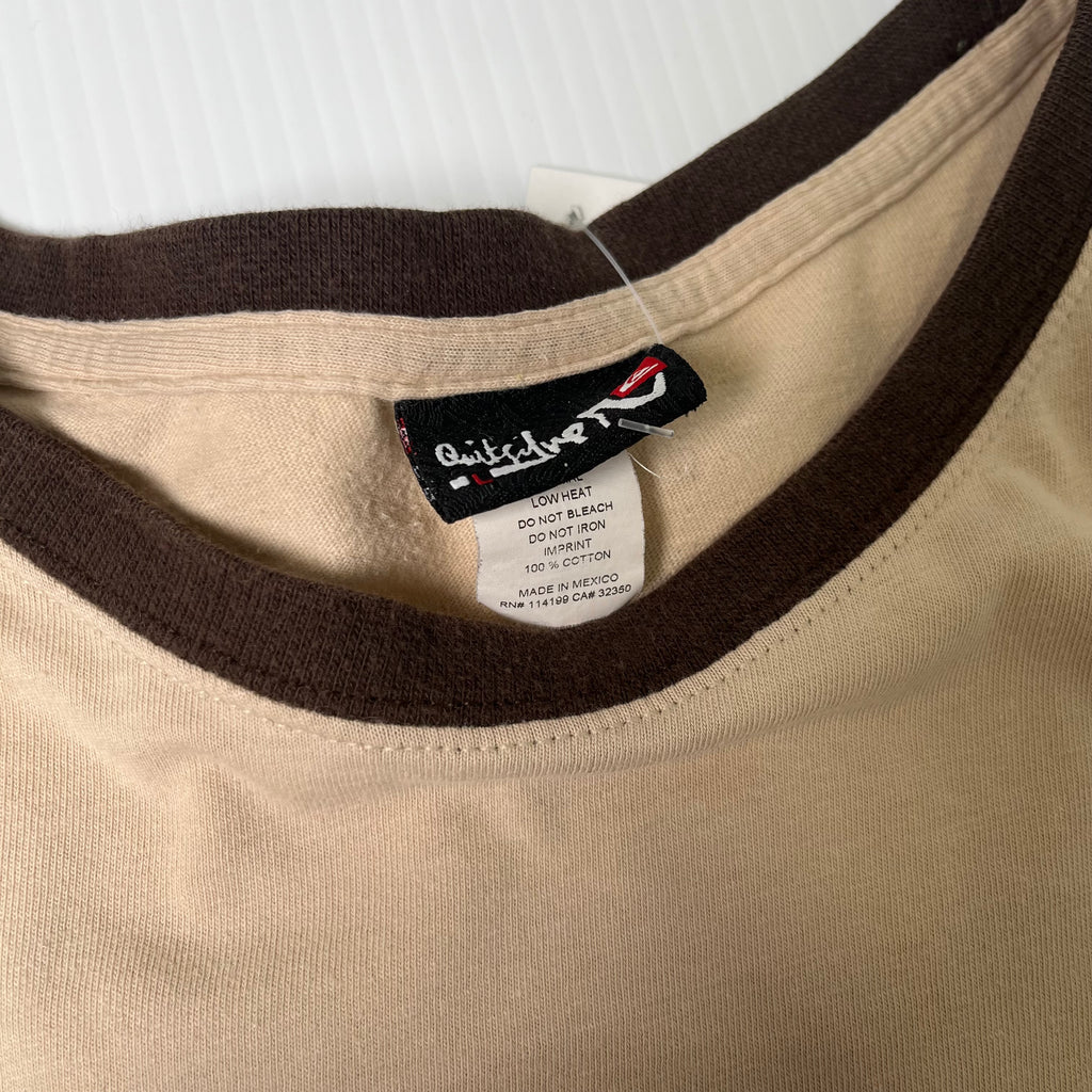 Y2K Quiksilver Surf Cropped Graphic Tee M