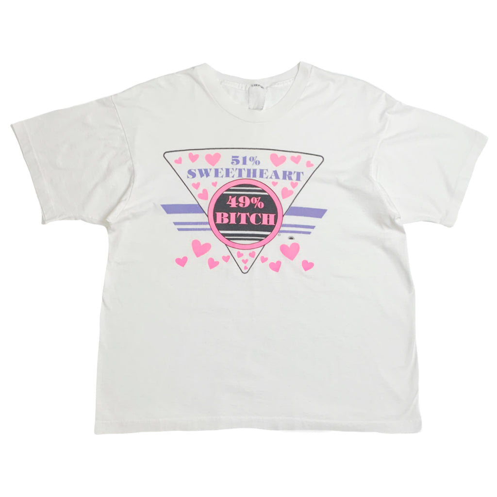 Vintage 51% Sweetheart / 49% B*%#( Tee M