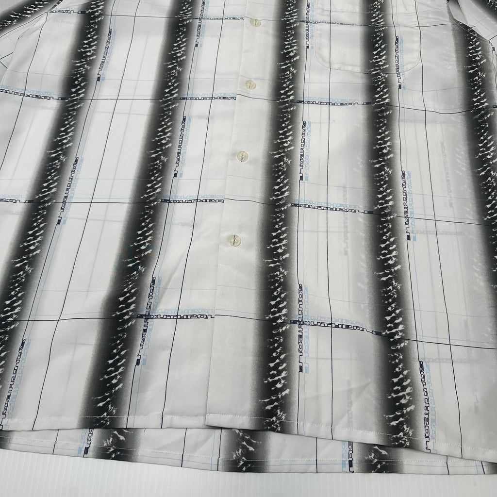 Y2K SouthPole Striped Short Sleeve Button Up L