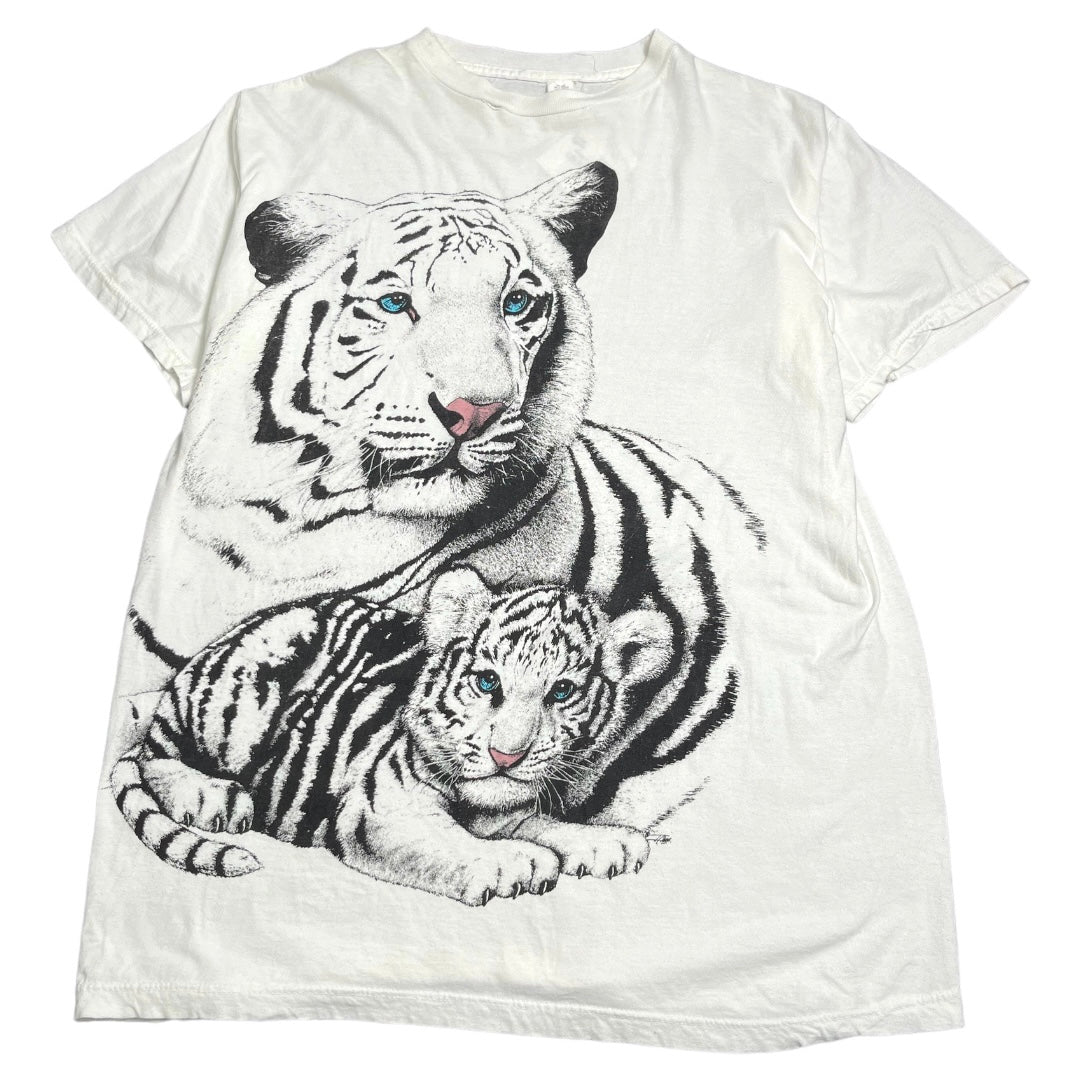 Vintage White Tiger Graphic Tee XL