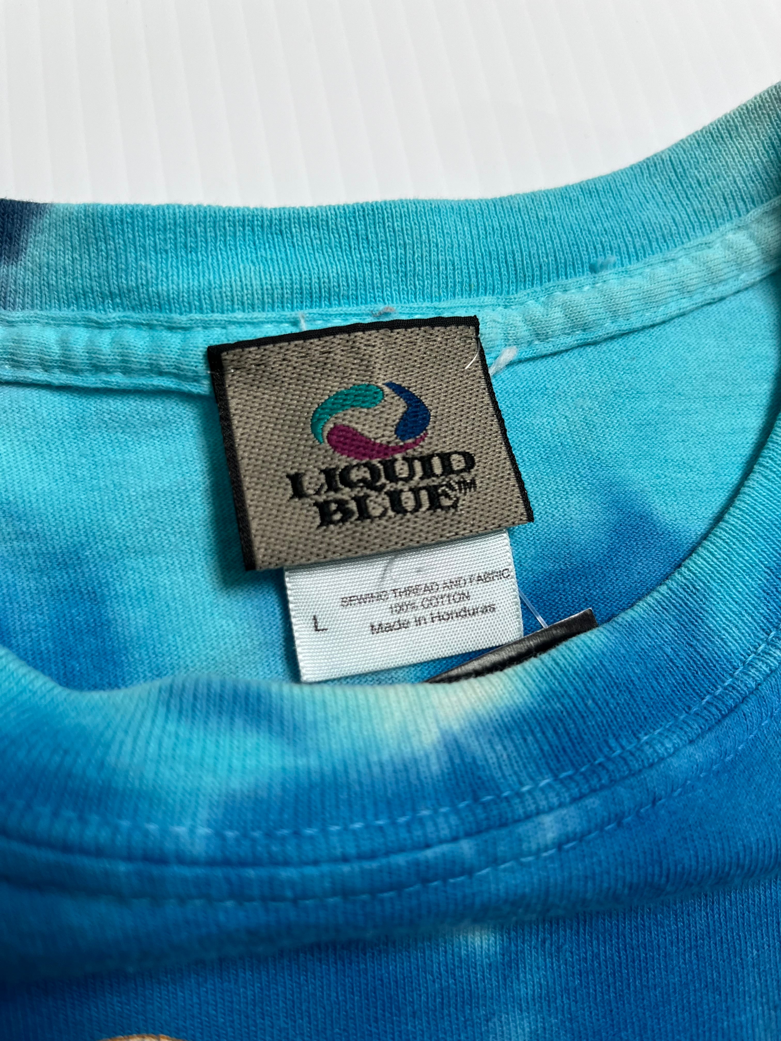 Vintage Jimi Hendrix Tie Dye Liquid Blue L