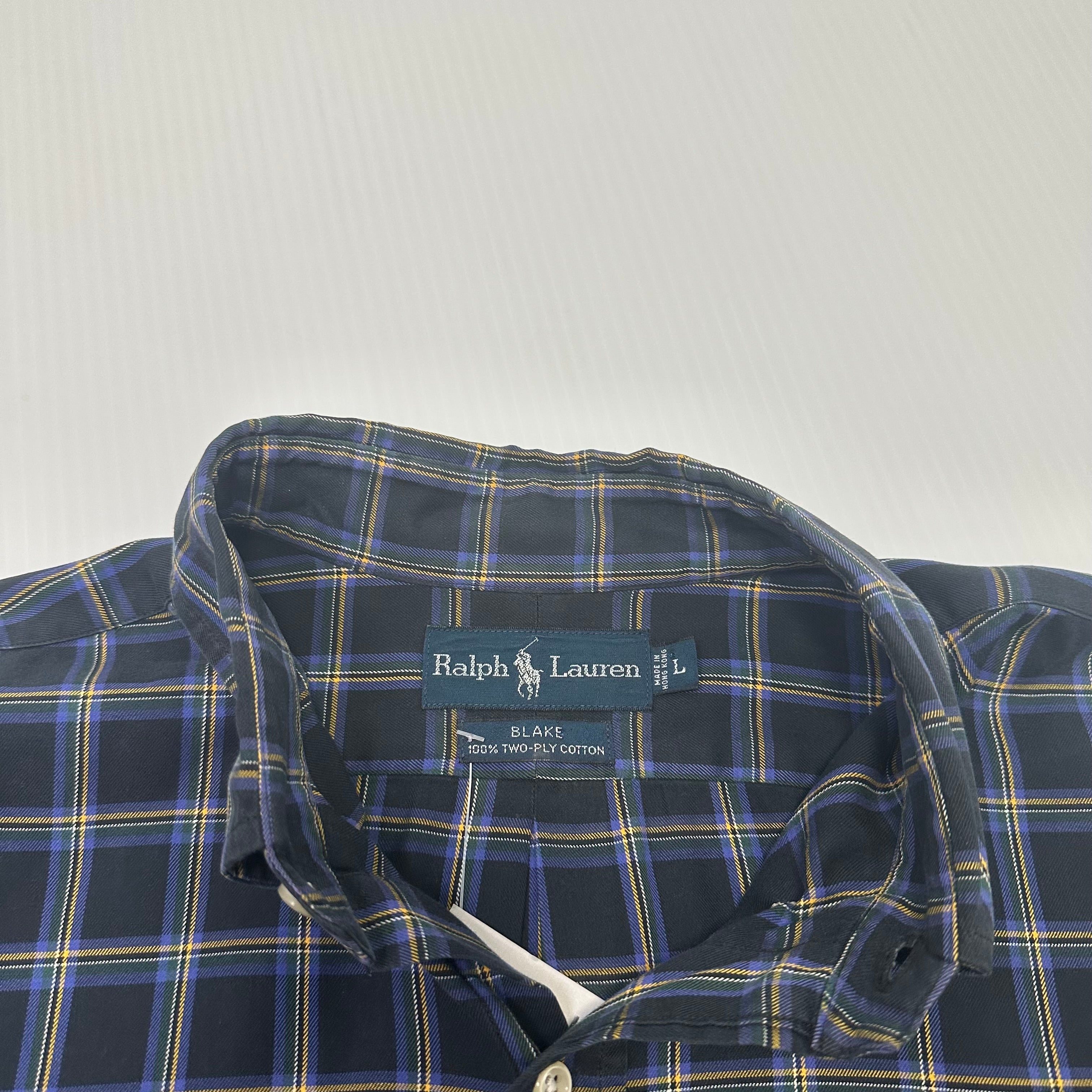 Vintage Polo Ralph Lauren Blake Plaid Button Up Shirt L