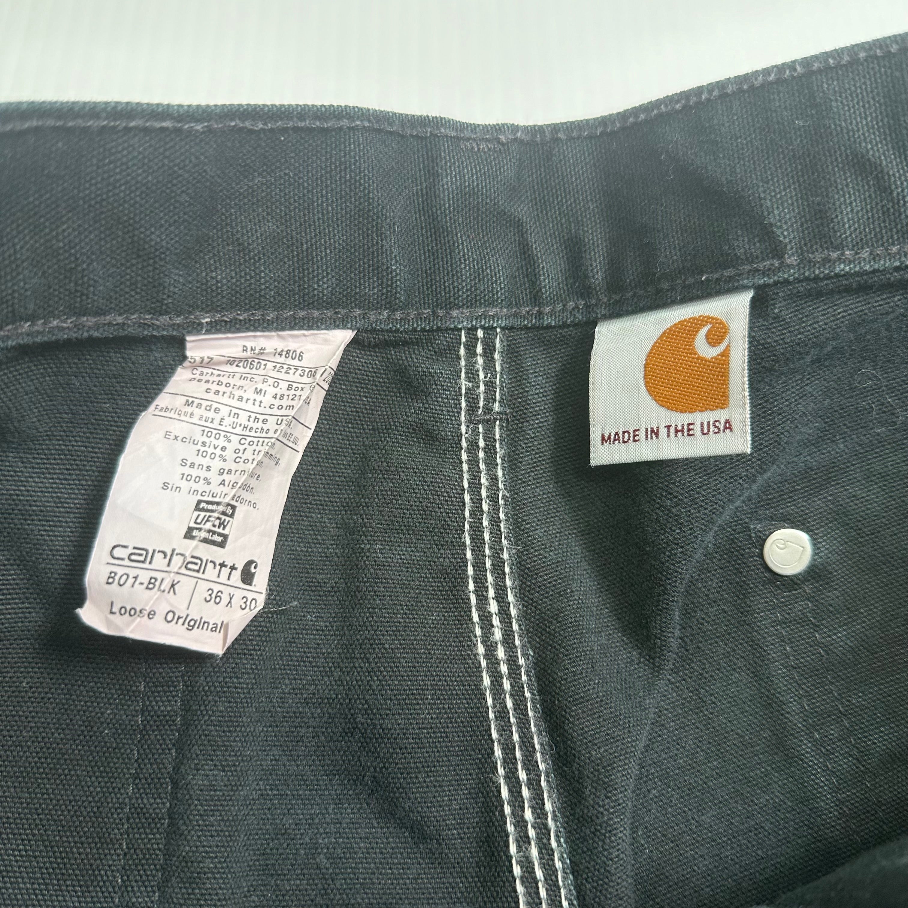 Vintage Carhartt Faded Double Knee Denim 35x30