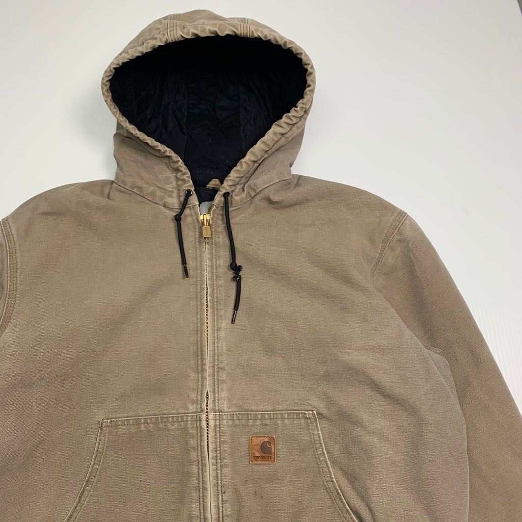 Carhartt Beige Hooded Jacket L