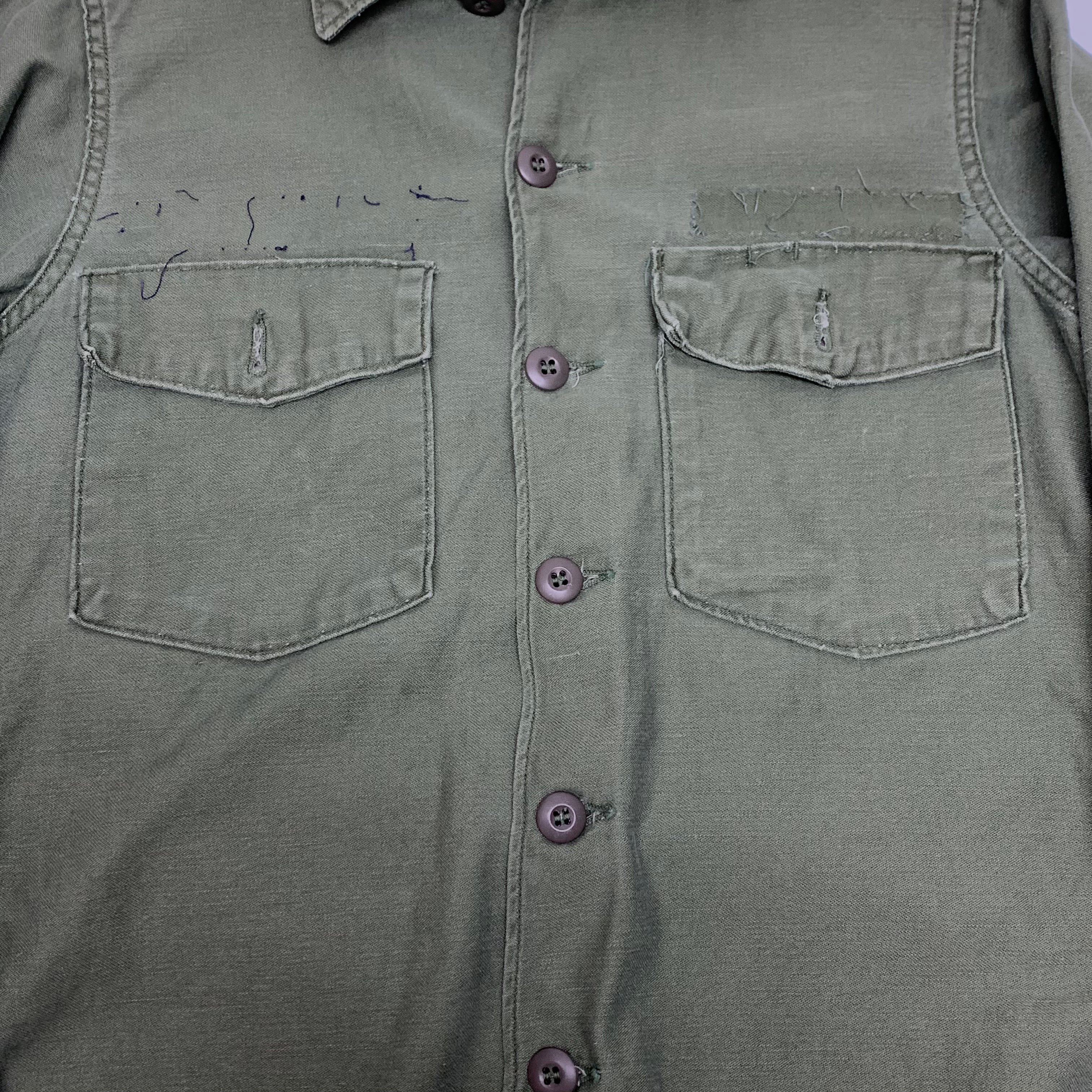 Vintage Olive Military Shirt M