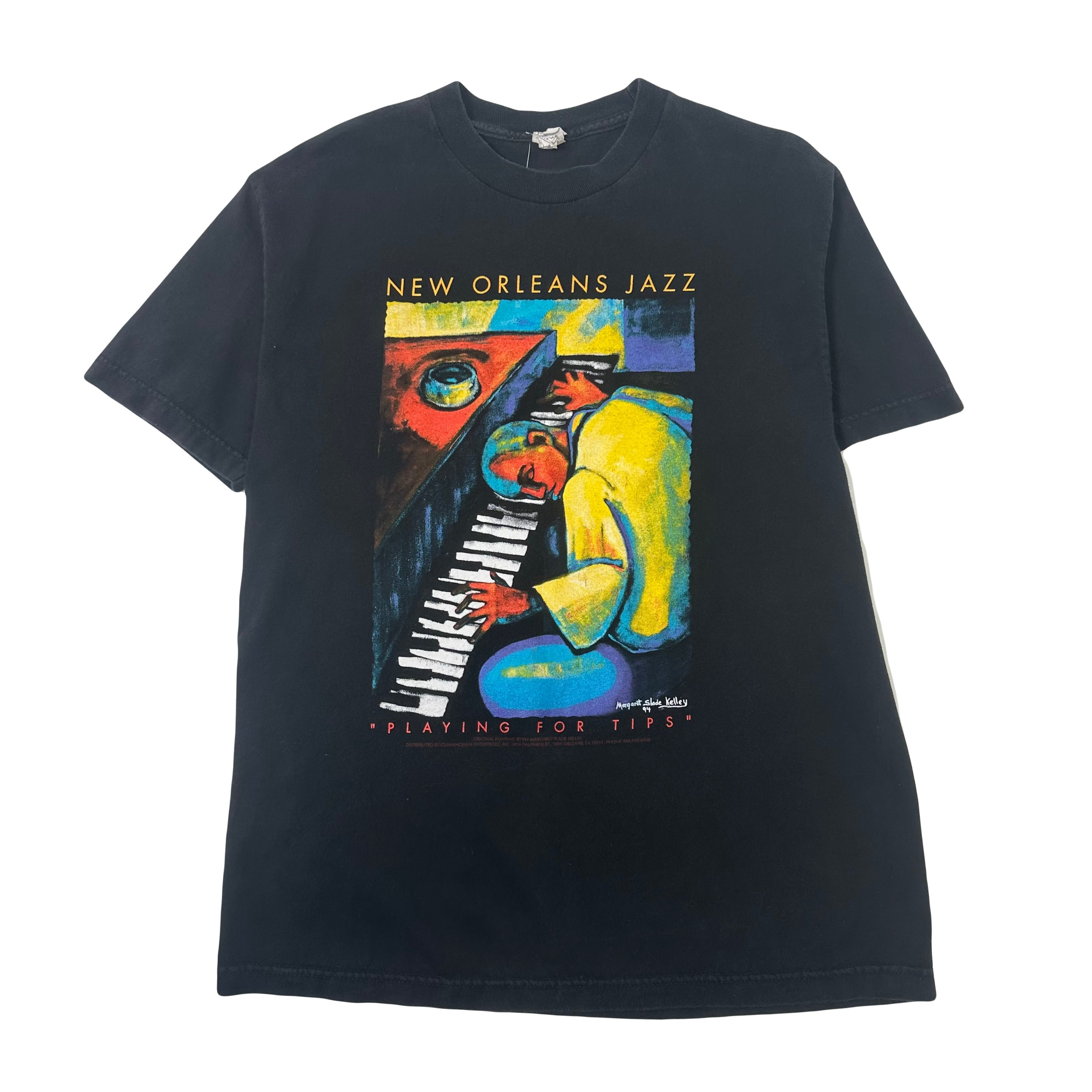 New Orleans Jazz Playing For Tips Music Tee L