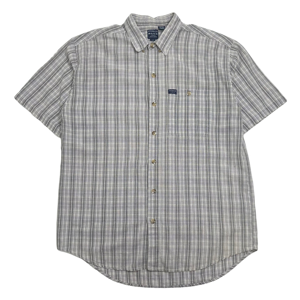 Vintage Everblue Plaid Short Sleeve Button Up Shirt M