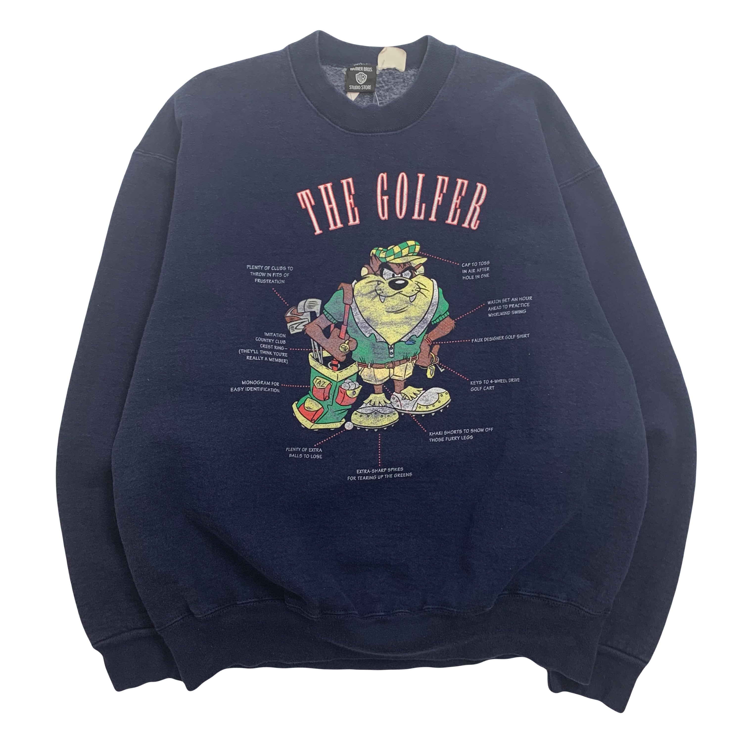 90s Warner Bros. Taz The Golfer Graphic Crewneck L