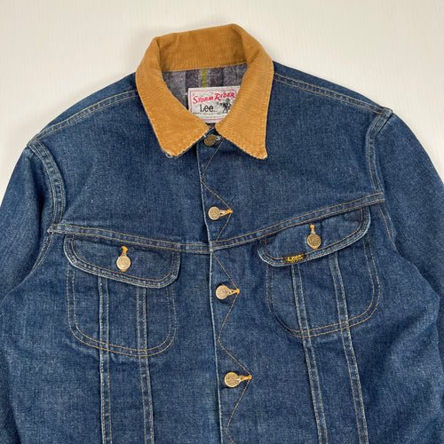 1980's Lee Storm Rider Dark Wash Denim Jacket M