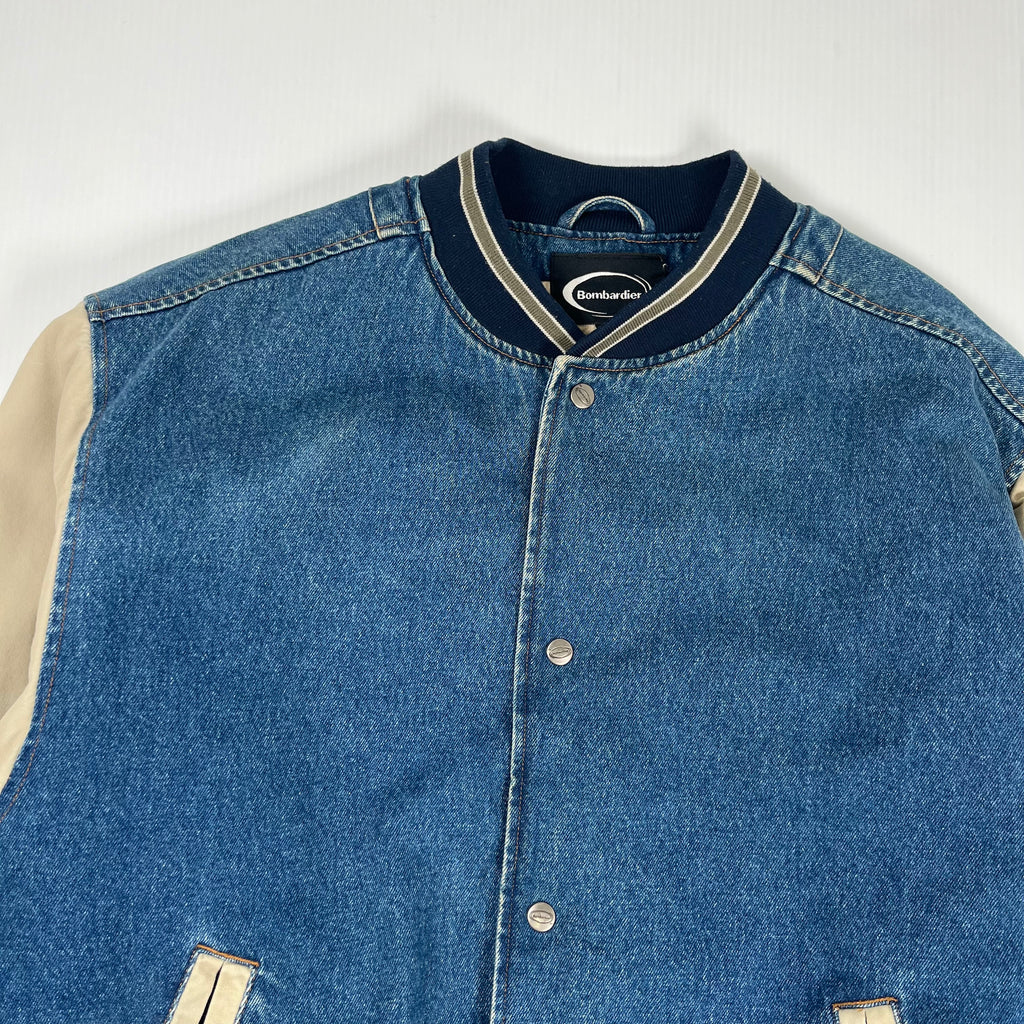 Vintage Denim Bomber Jacket XL