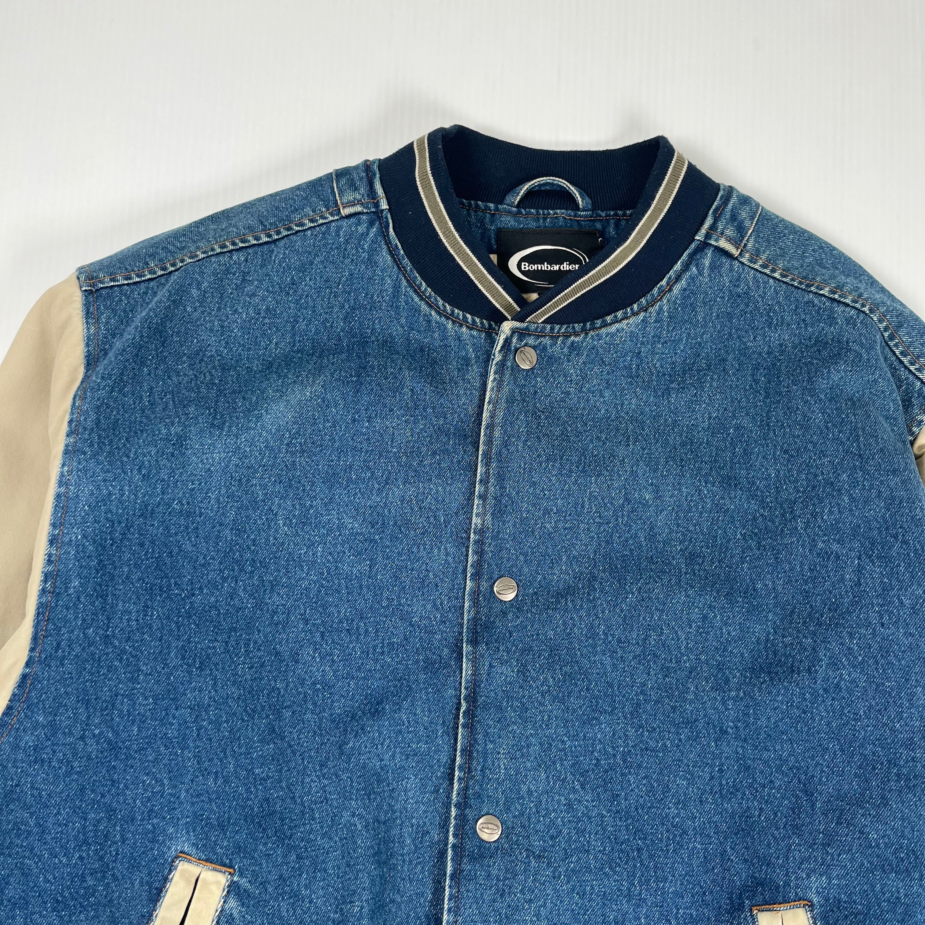 Vintage Denim Bomber Jacket XL