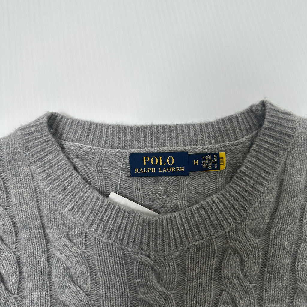 Polo Ralph Lauren Mini Bear Cable Knit Sweater M