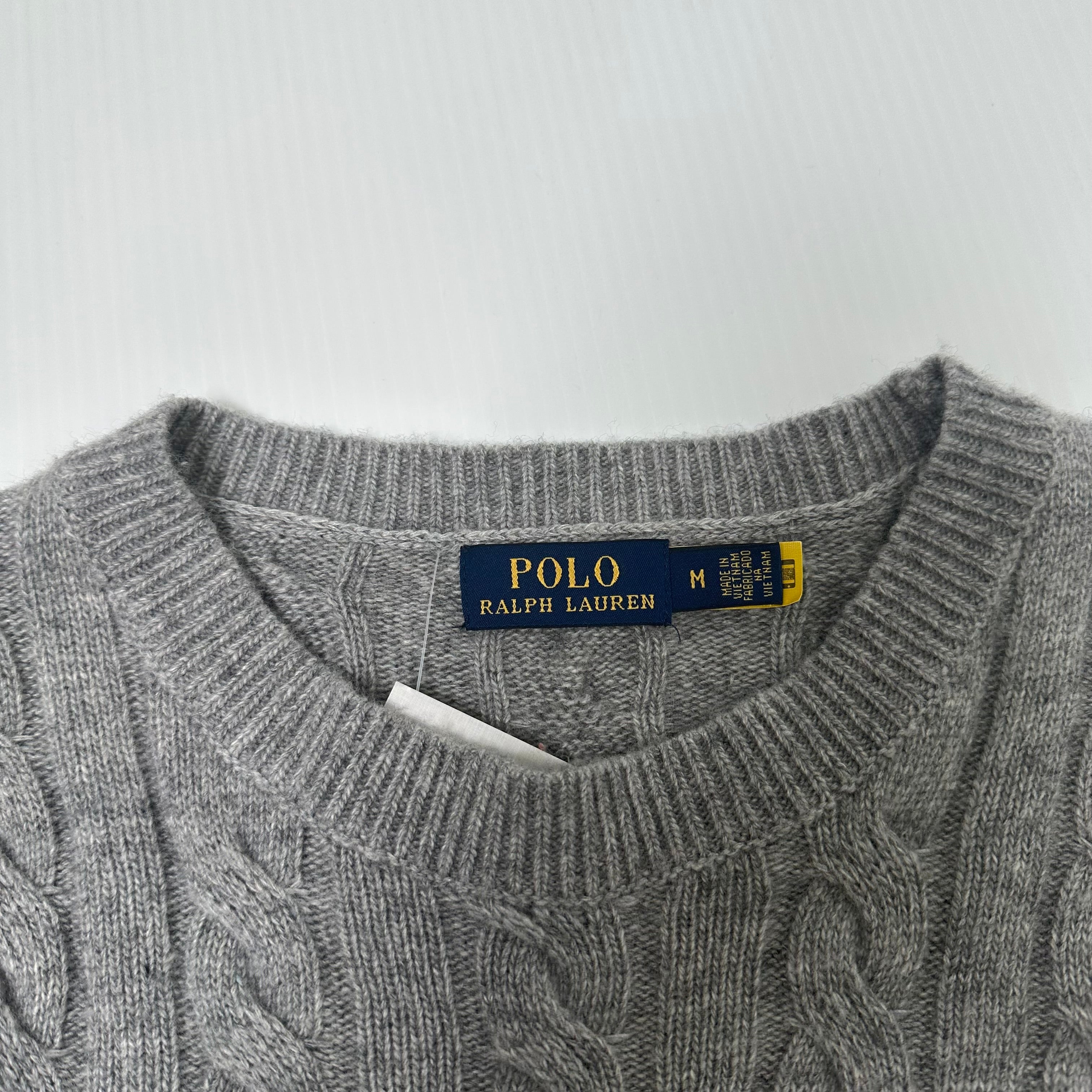 Polo Ralph Lauren Mini Bear Cable Knit Sweater M