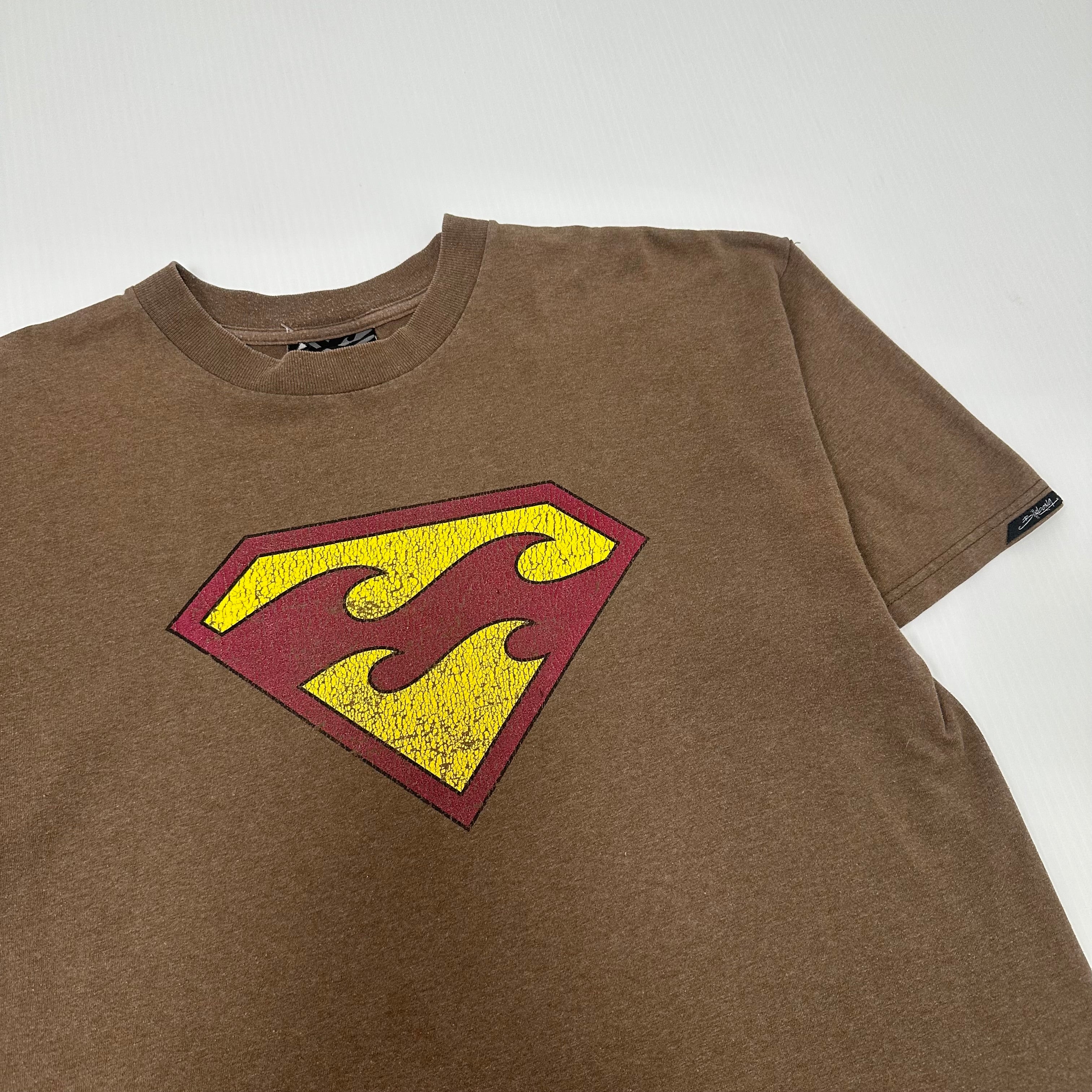 Vintage Billabong Surf Superman Graphic Tee L