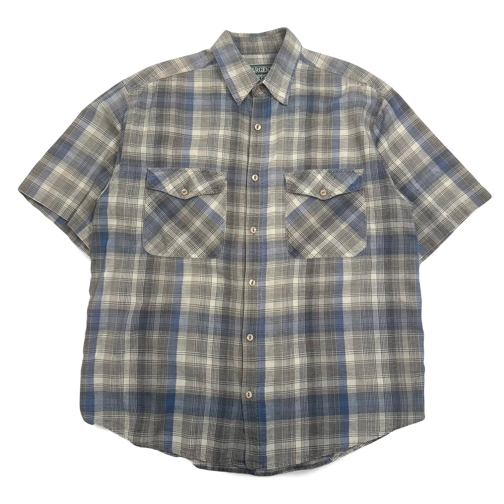 Vintage Sargent Pepper Plaid Short Sleeve Button Up L