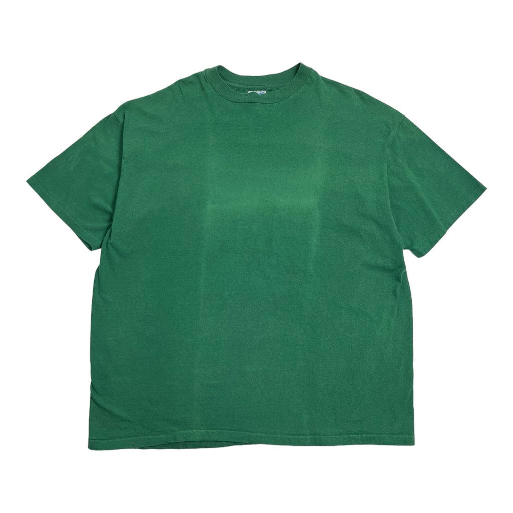 90s Hanes Blank Green Faded Tee XXL