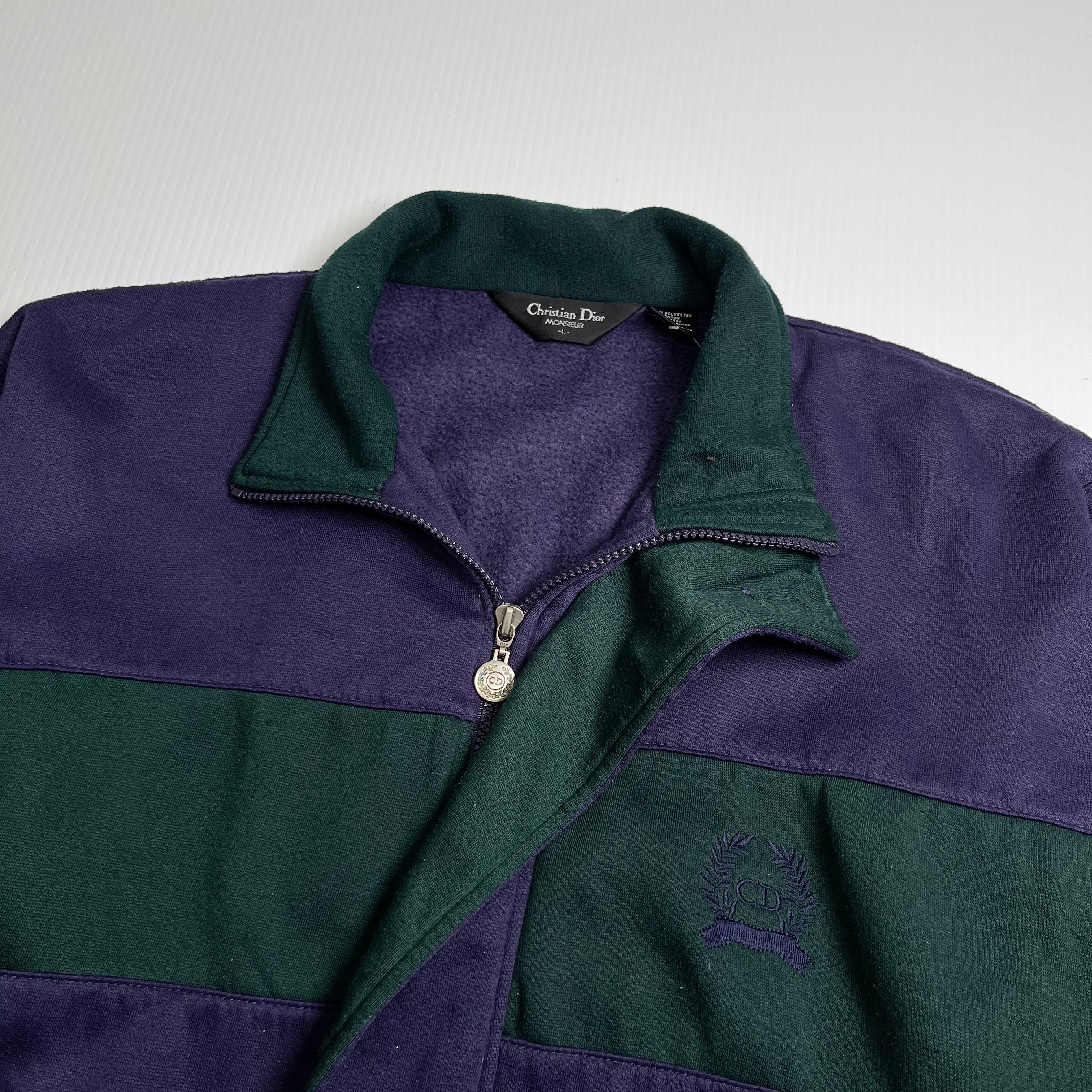 Vintage Christian Dior Full Zip Sweatshirt L