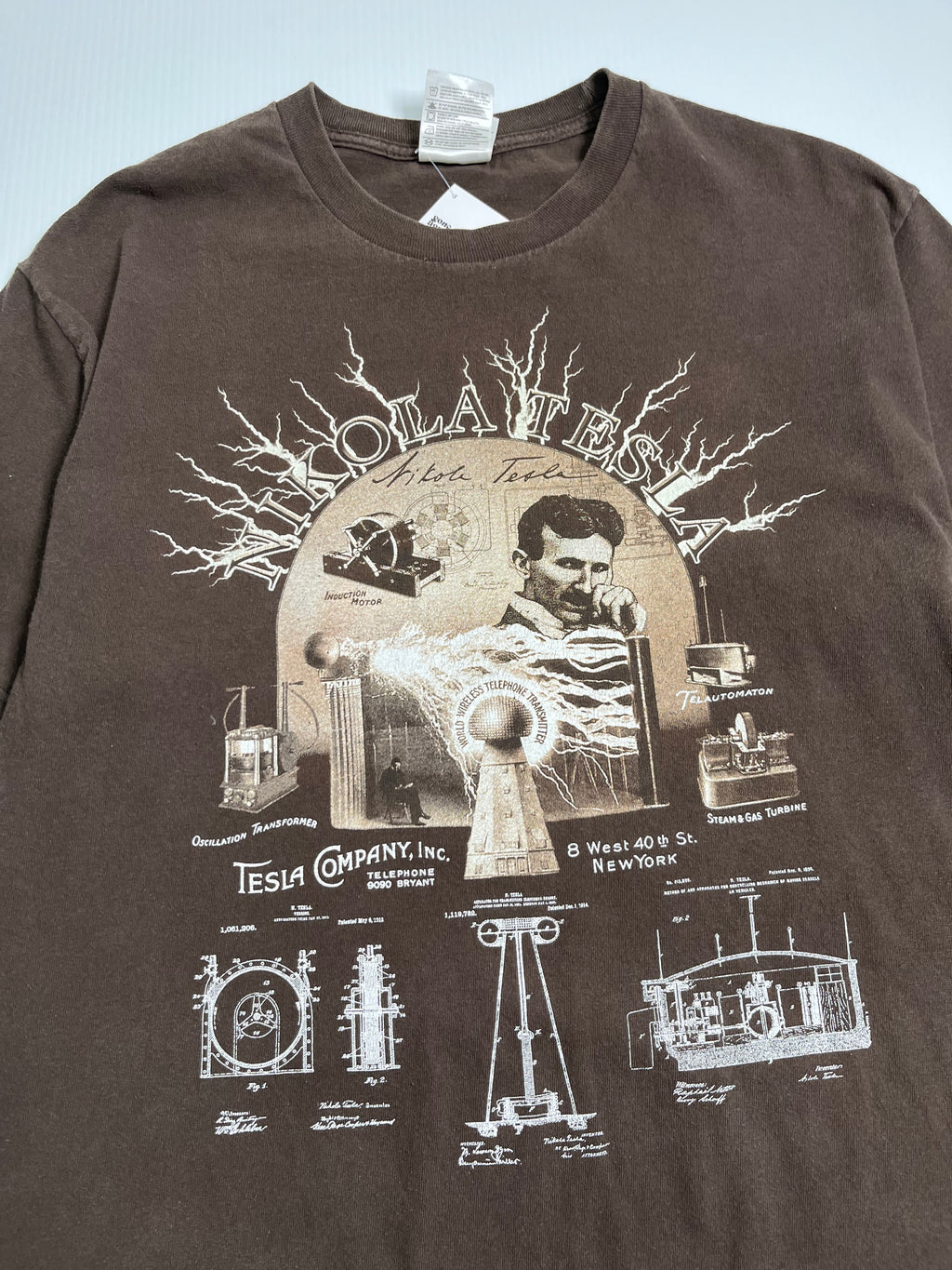 Vintage Nikola Tesla Graphic Tee L
