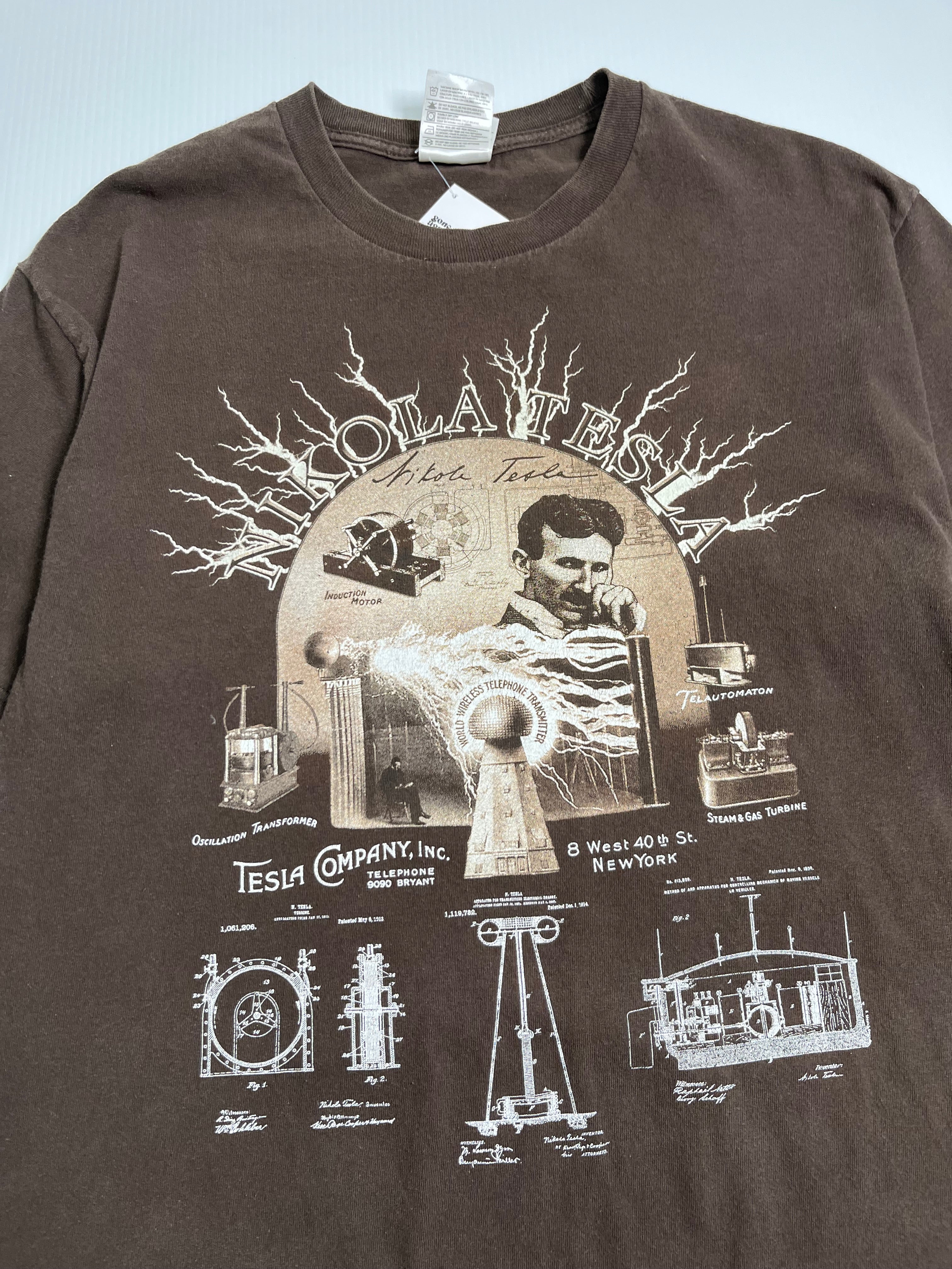 Vintage Nikola Tesla Graphic Tee L