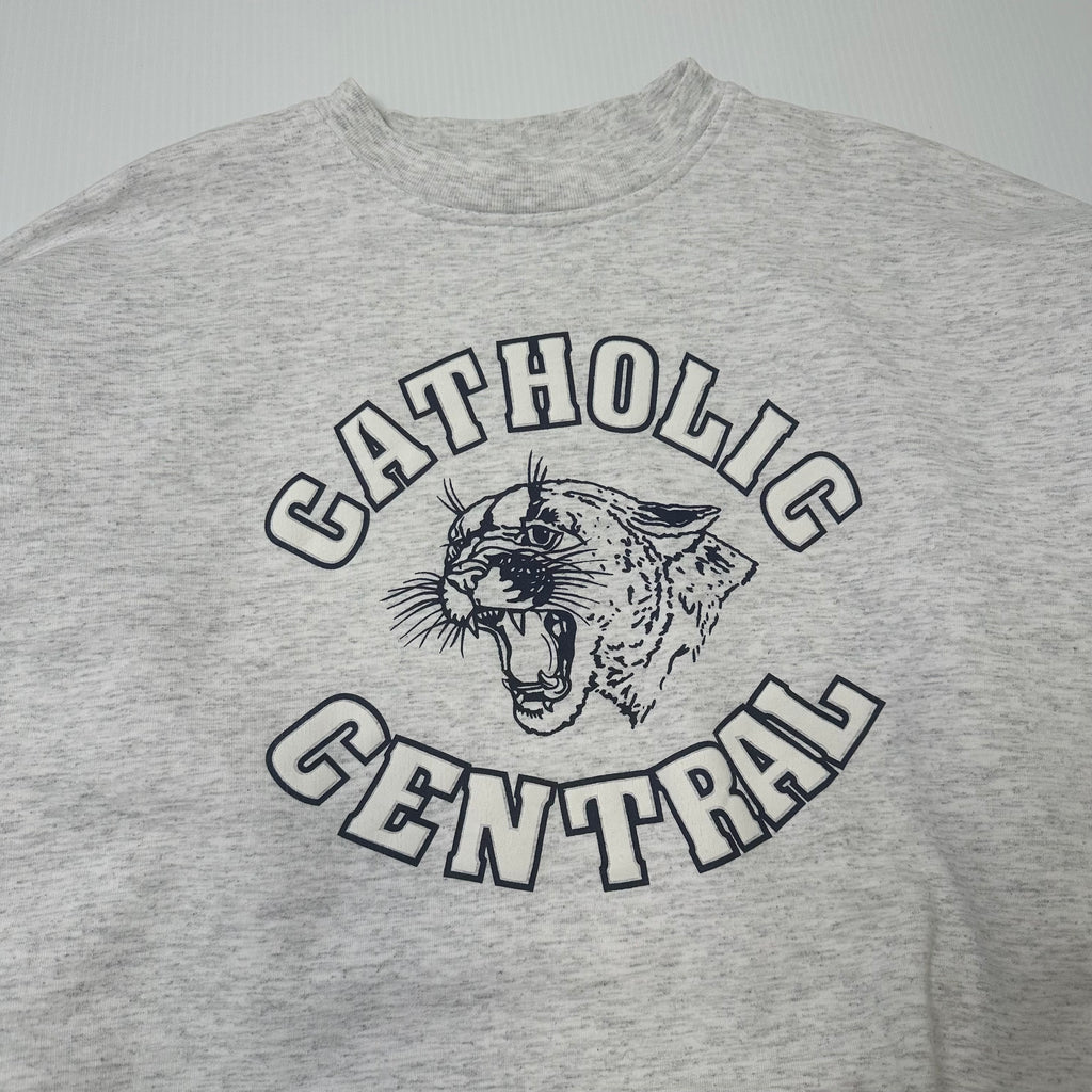 90s Catholic Central Graphic Crewneck L