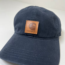 Load image into Gallery viewer, Carhartt Logo Navy Strapback Hat
