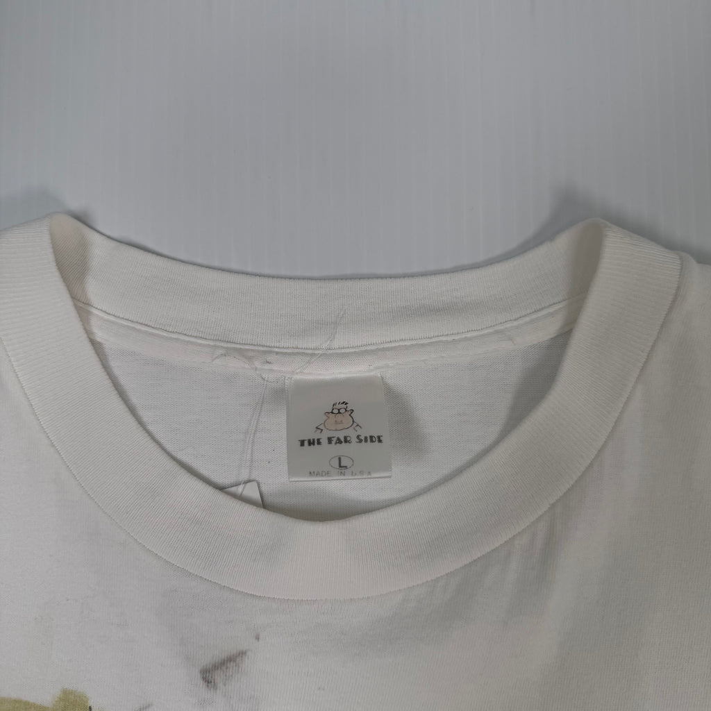 Vintage The Far Side My Brain Is Full Comic Tee L