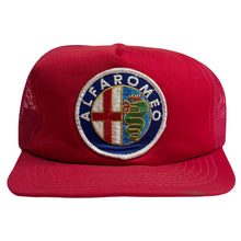 Load image into Gallery viewer, Vintage Alfa Romeo Trucker Snapback Hat
