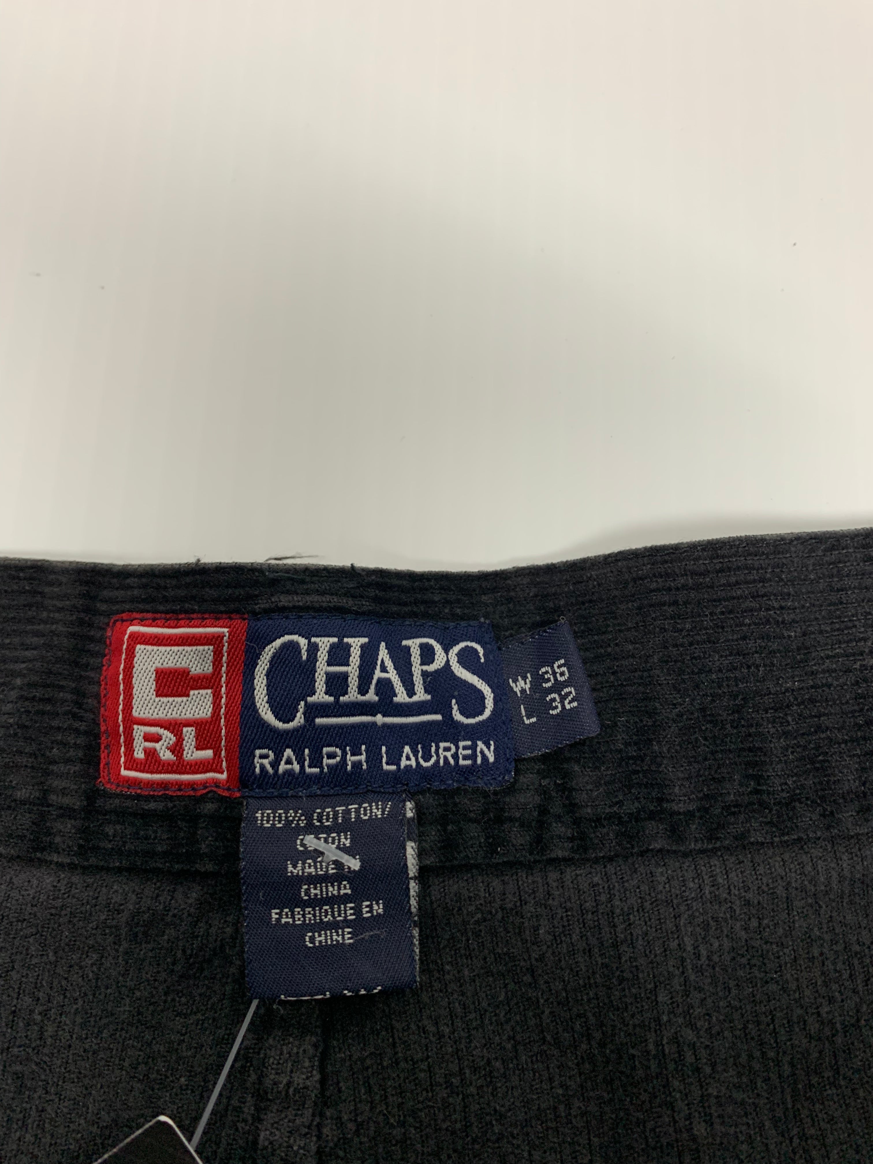 RL x Chaps Black Corduroy Pants 36