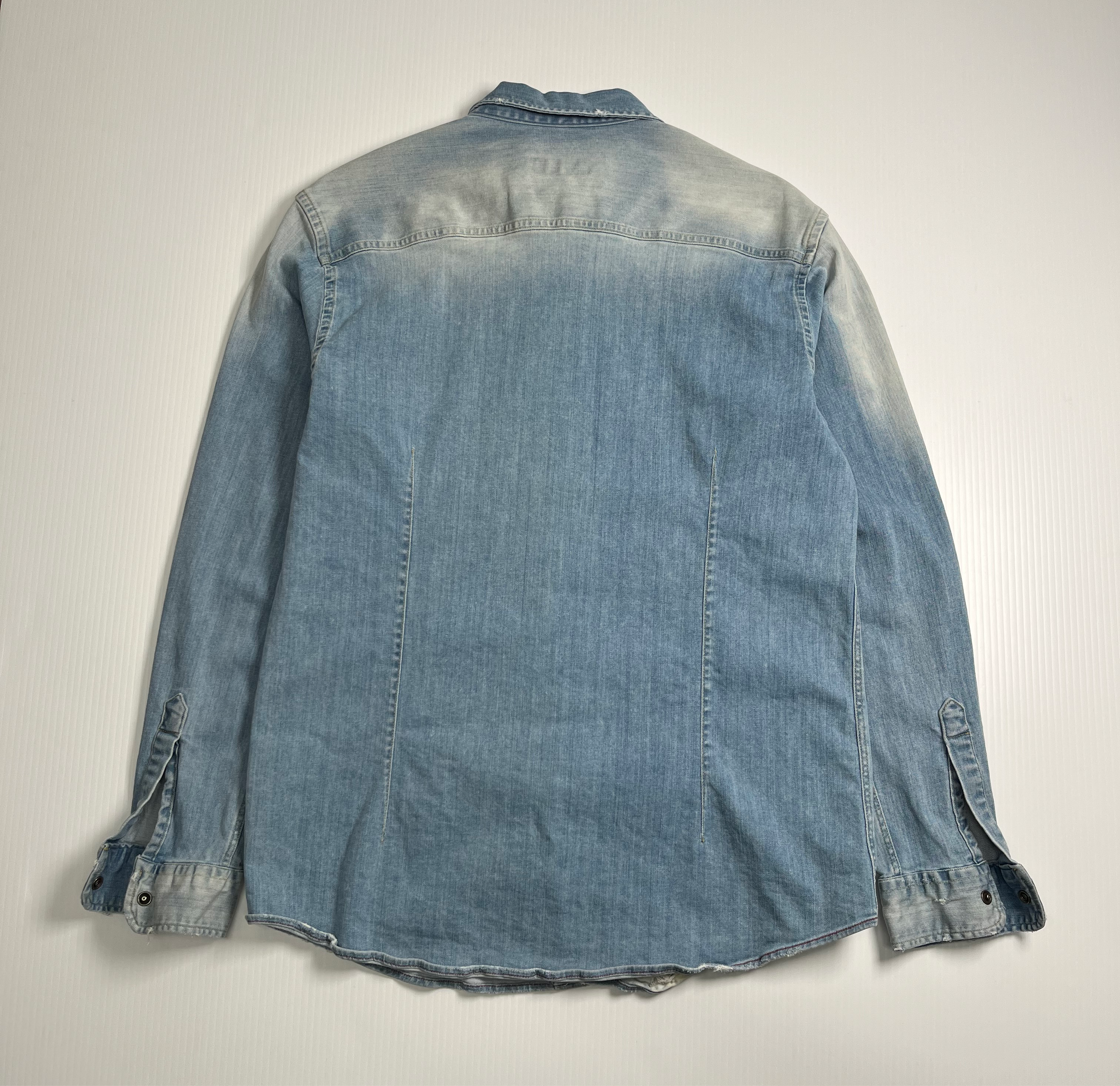 DSquared2 Distressed Denim Button Up Shirt XXL