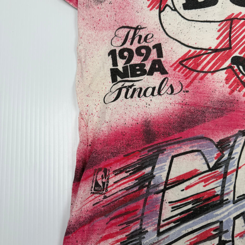 90s Magic Johnson T's Chicago Bulls AOP Tee L
