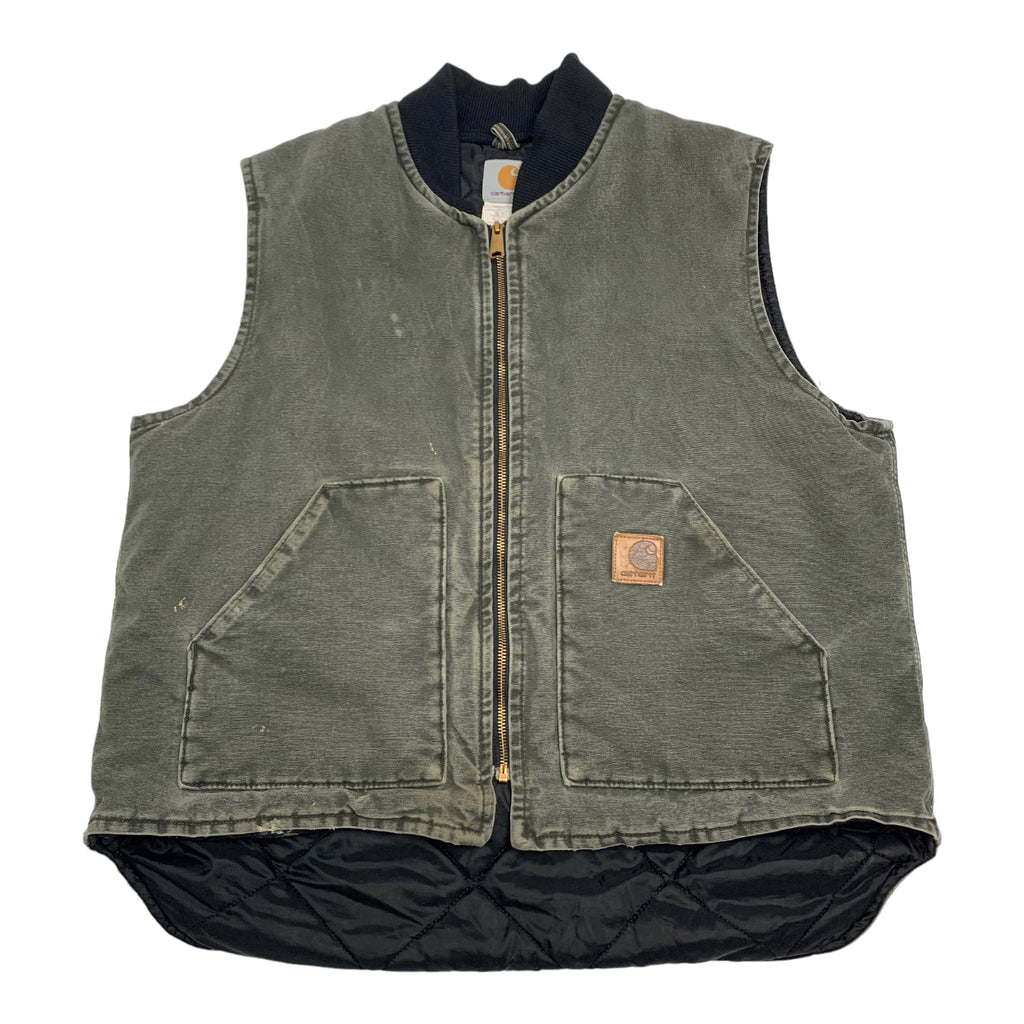 Carhartt Faded Green Denim Vest XL