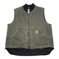 Carhartt Faded Green Denim Vest XL