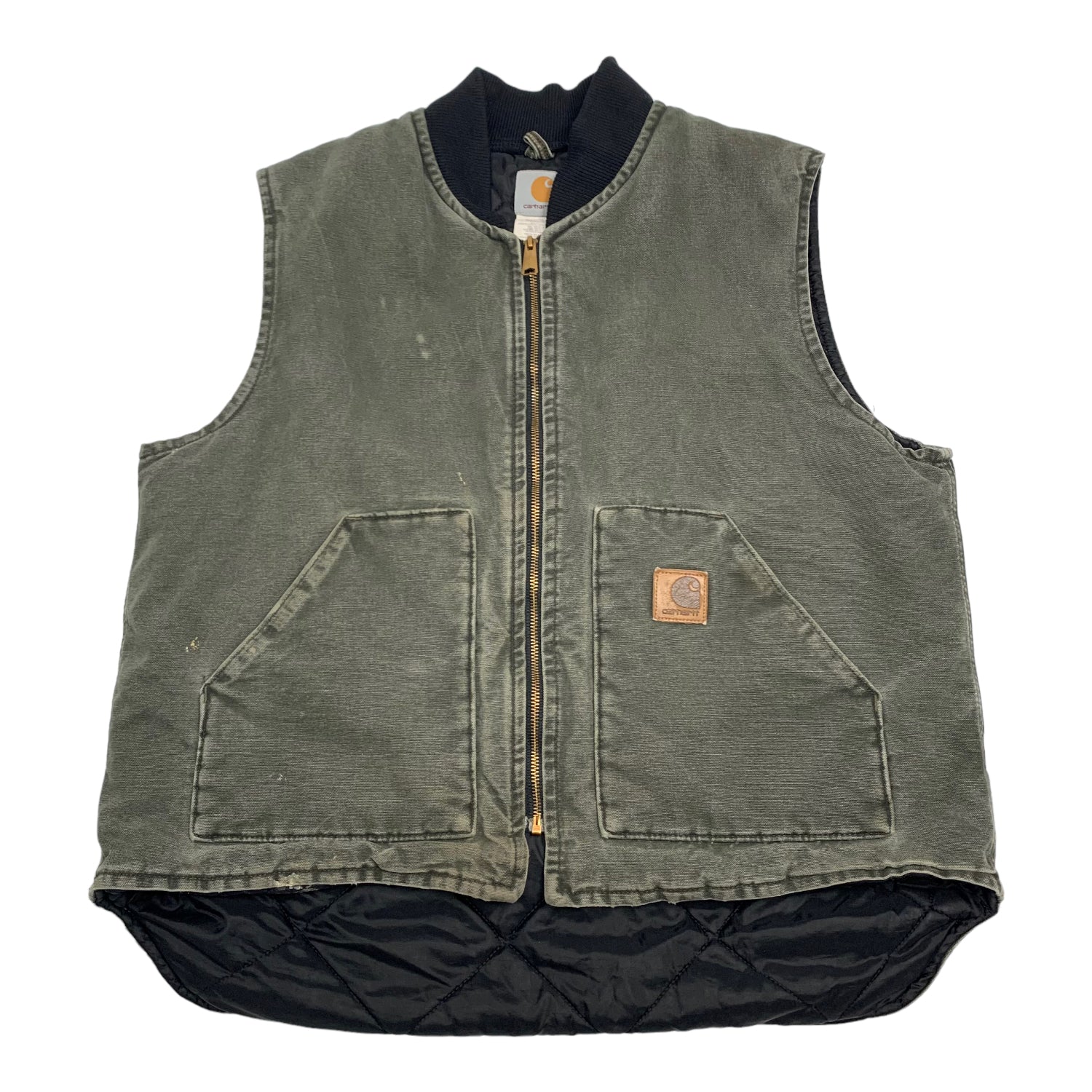 Carhartt Faded Green Denim Vest XL