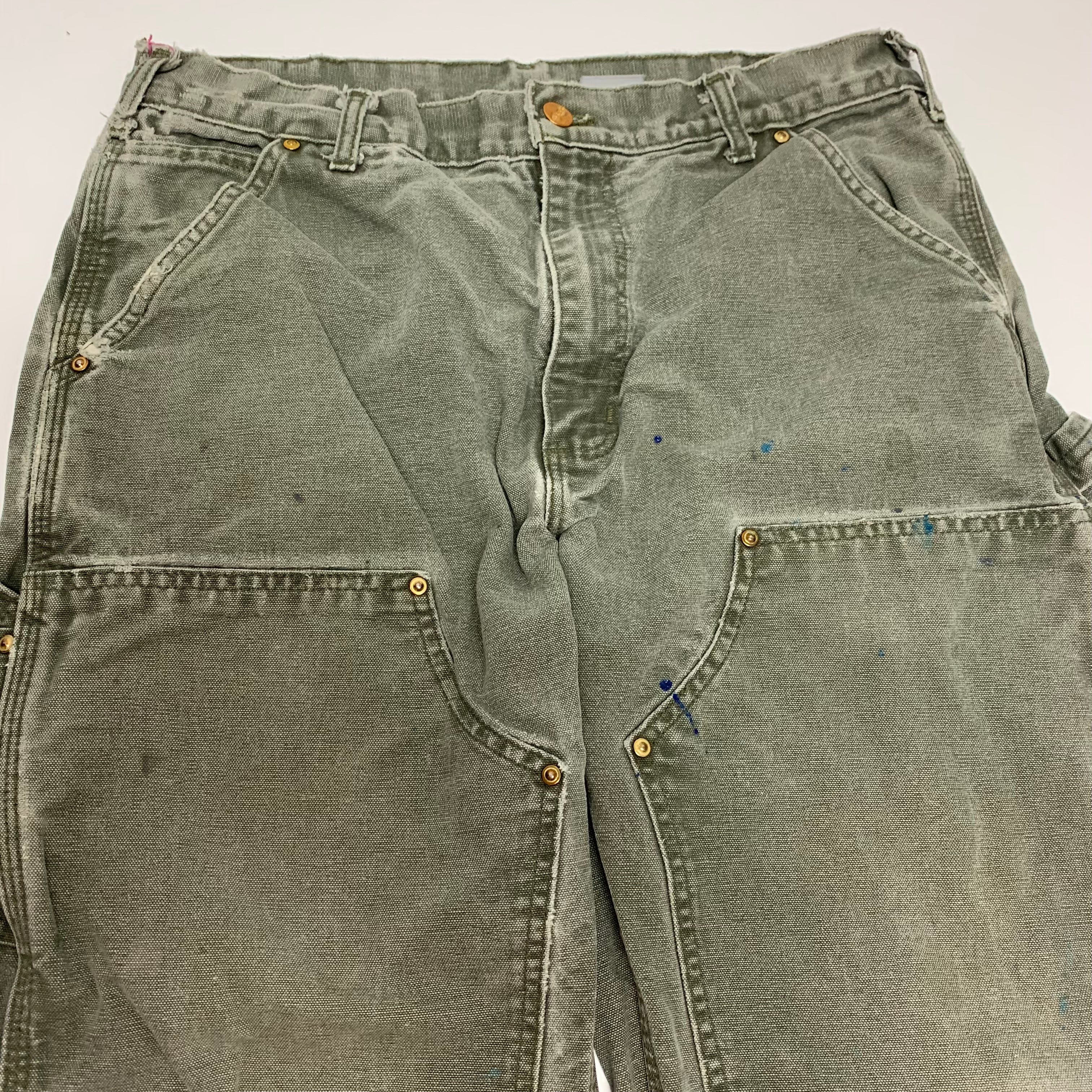 Carhartt Olive Double Knee Denim 34x30 0613