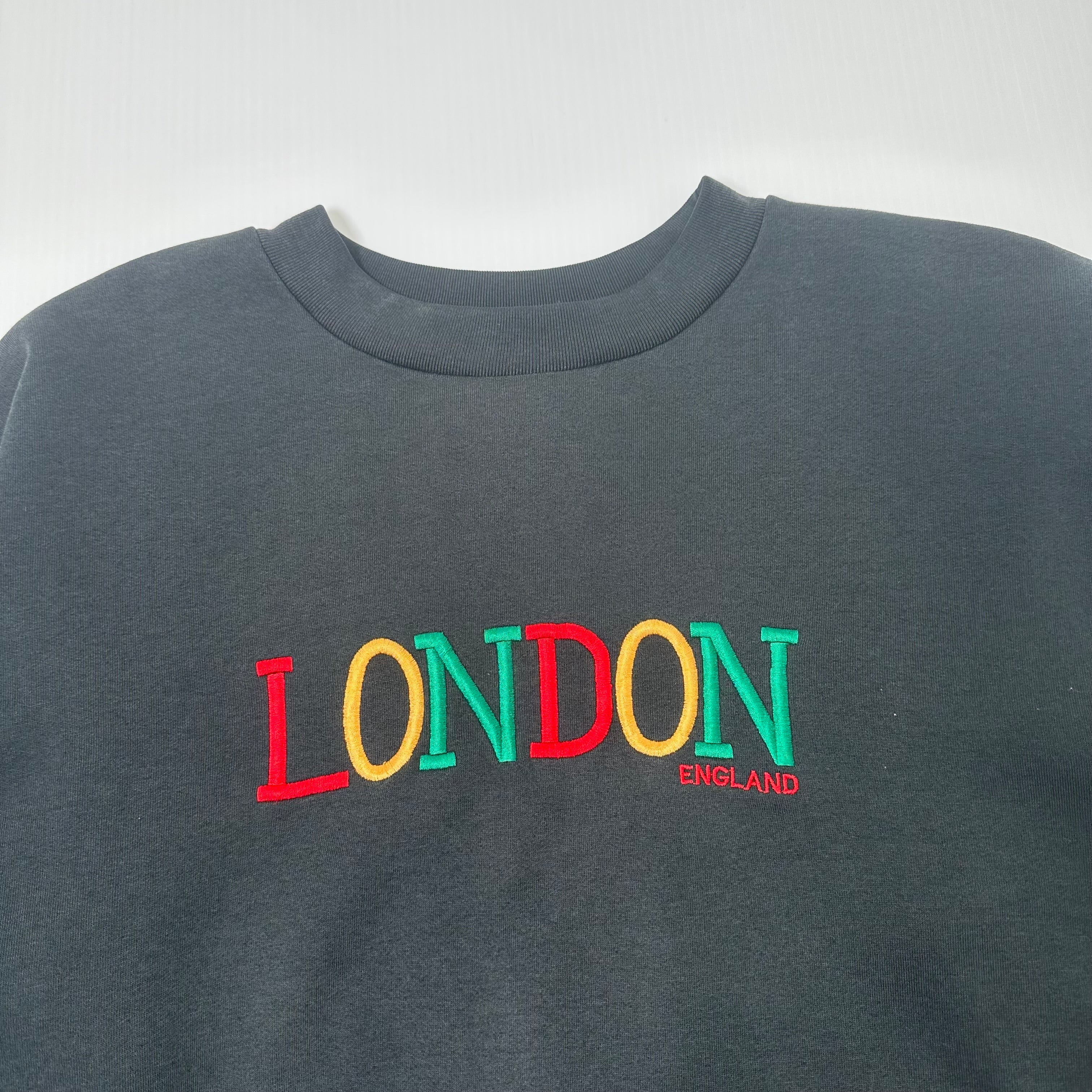 Vintage London England Embroidered Crewneck XL